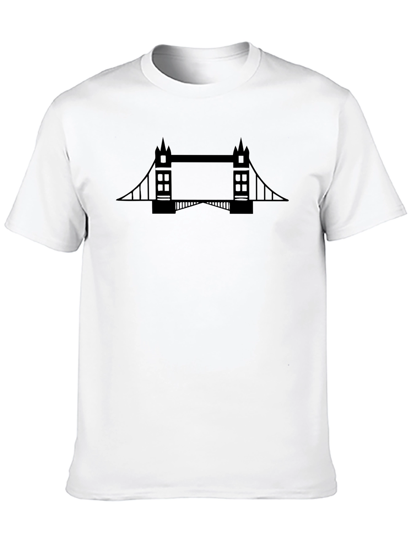 Camiseta Hombre Negra Puente de Londres Diseño Gráfico
