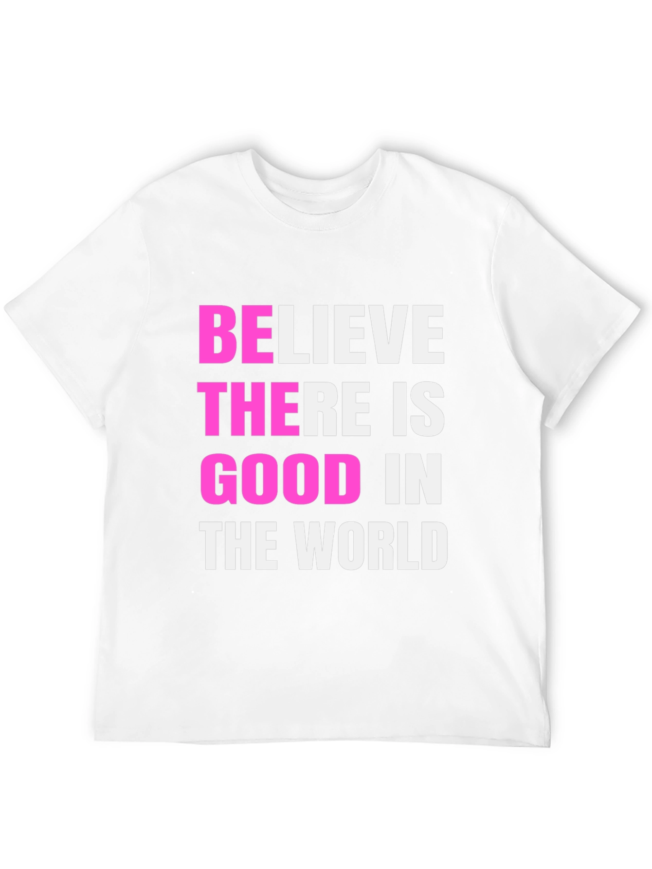 Camiseta Negra: Cree en lo Bueno del Mundo