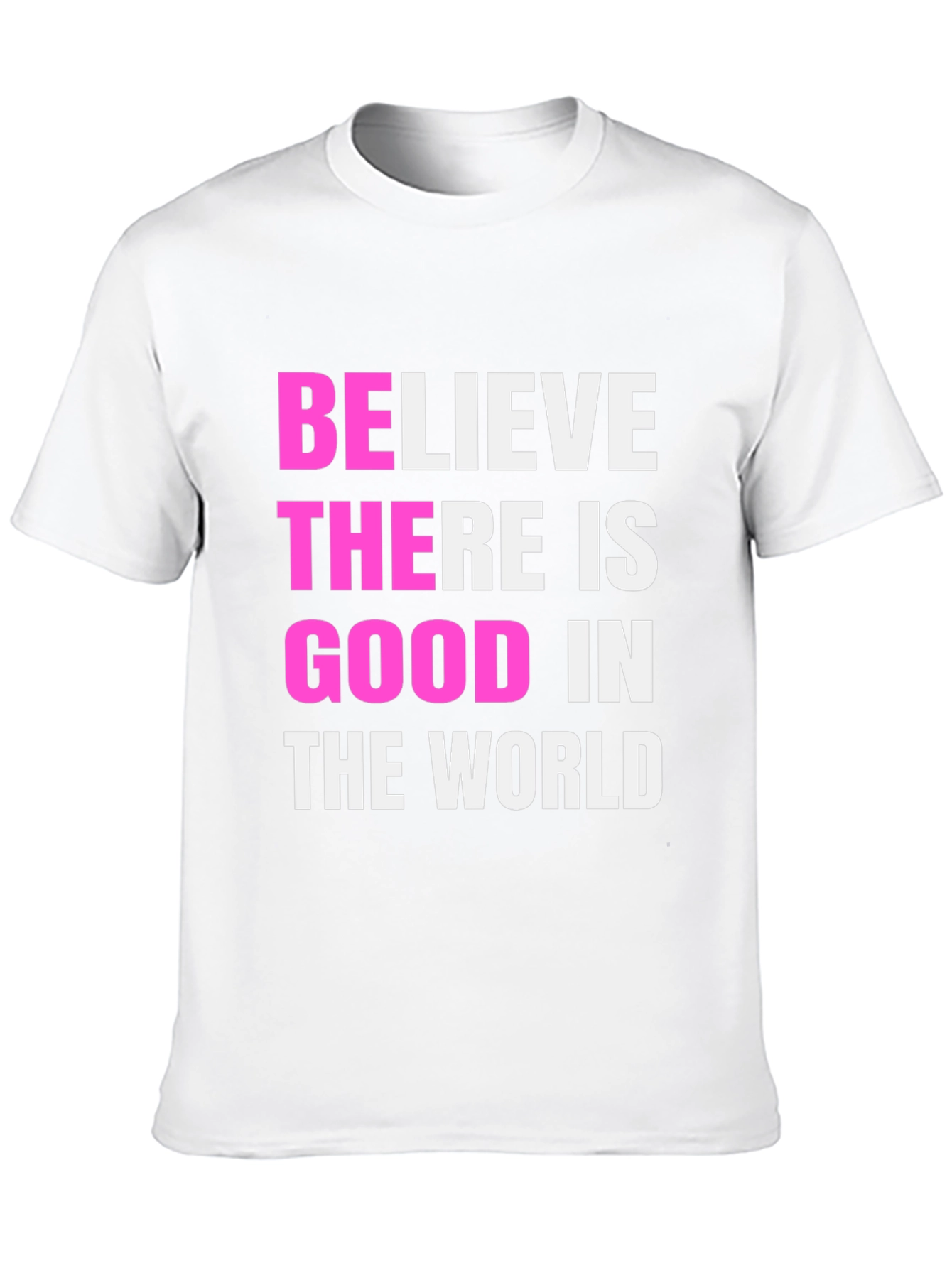 Camiseta Negra: Cree en lo Bueno del Mundo