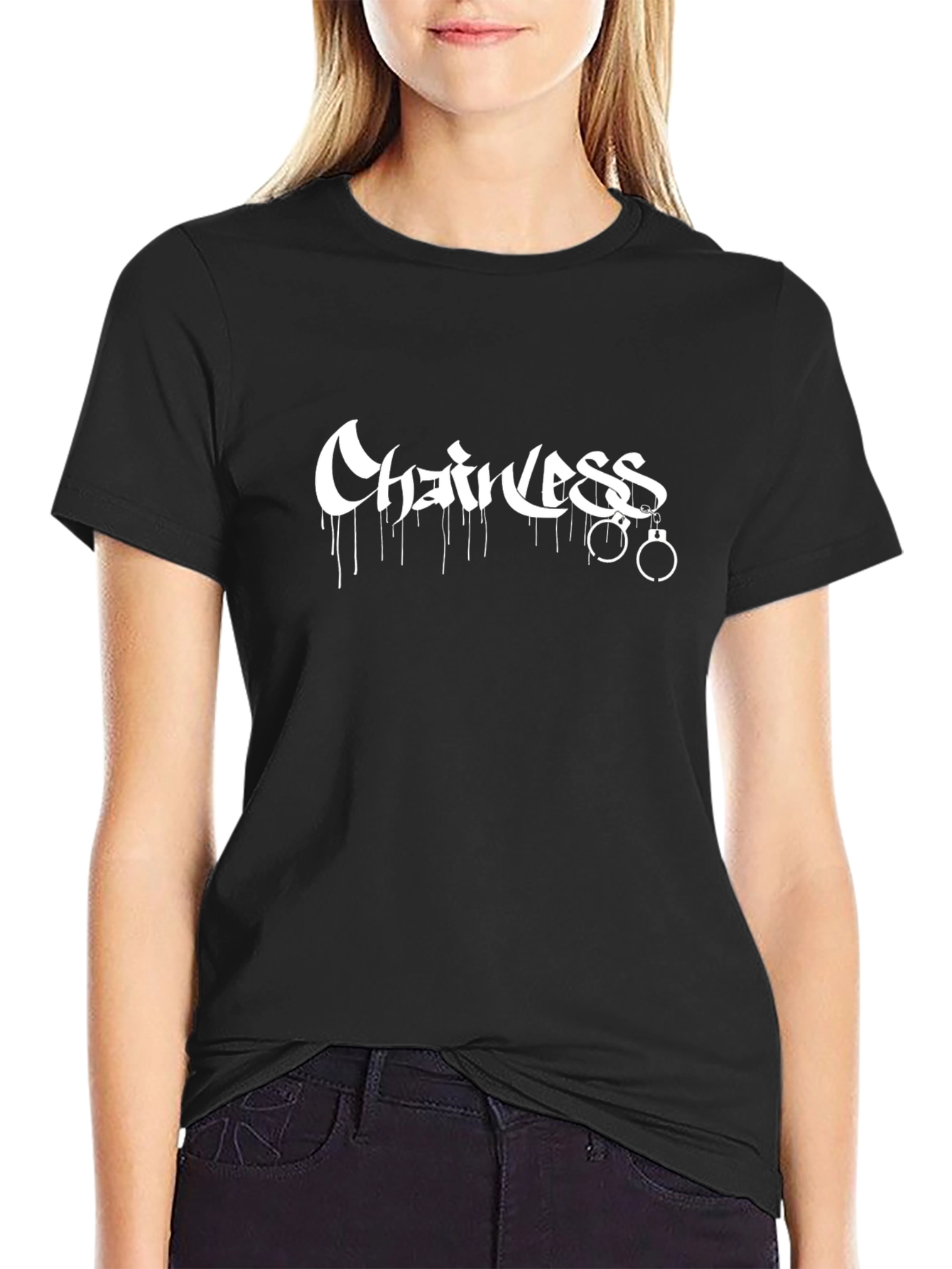 Camiseta Negra Chainless - Libertad con Estilo