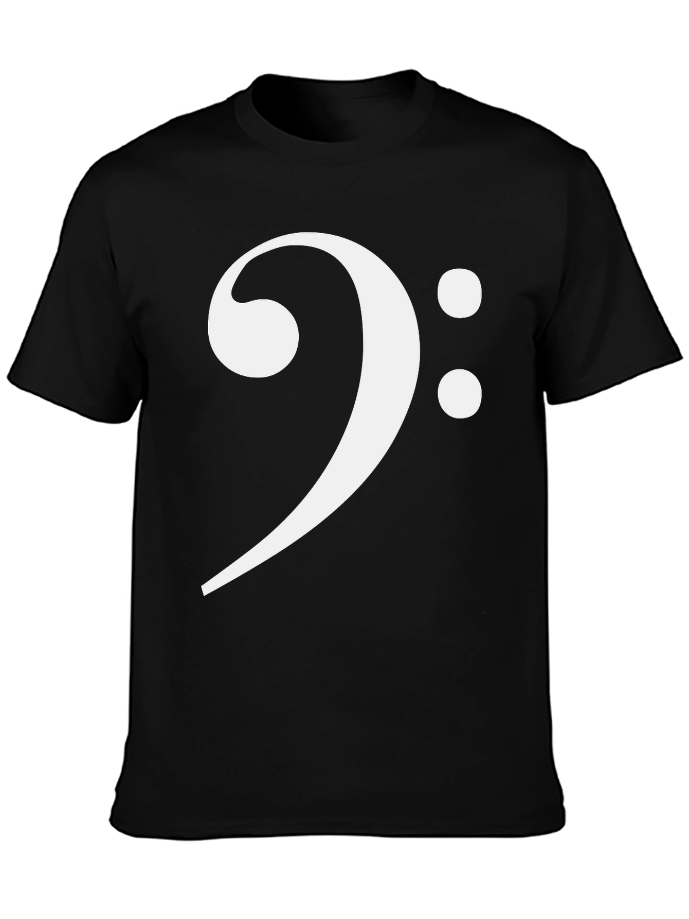 Camiseta Negra Clave de Fa Música