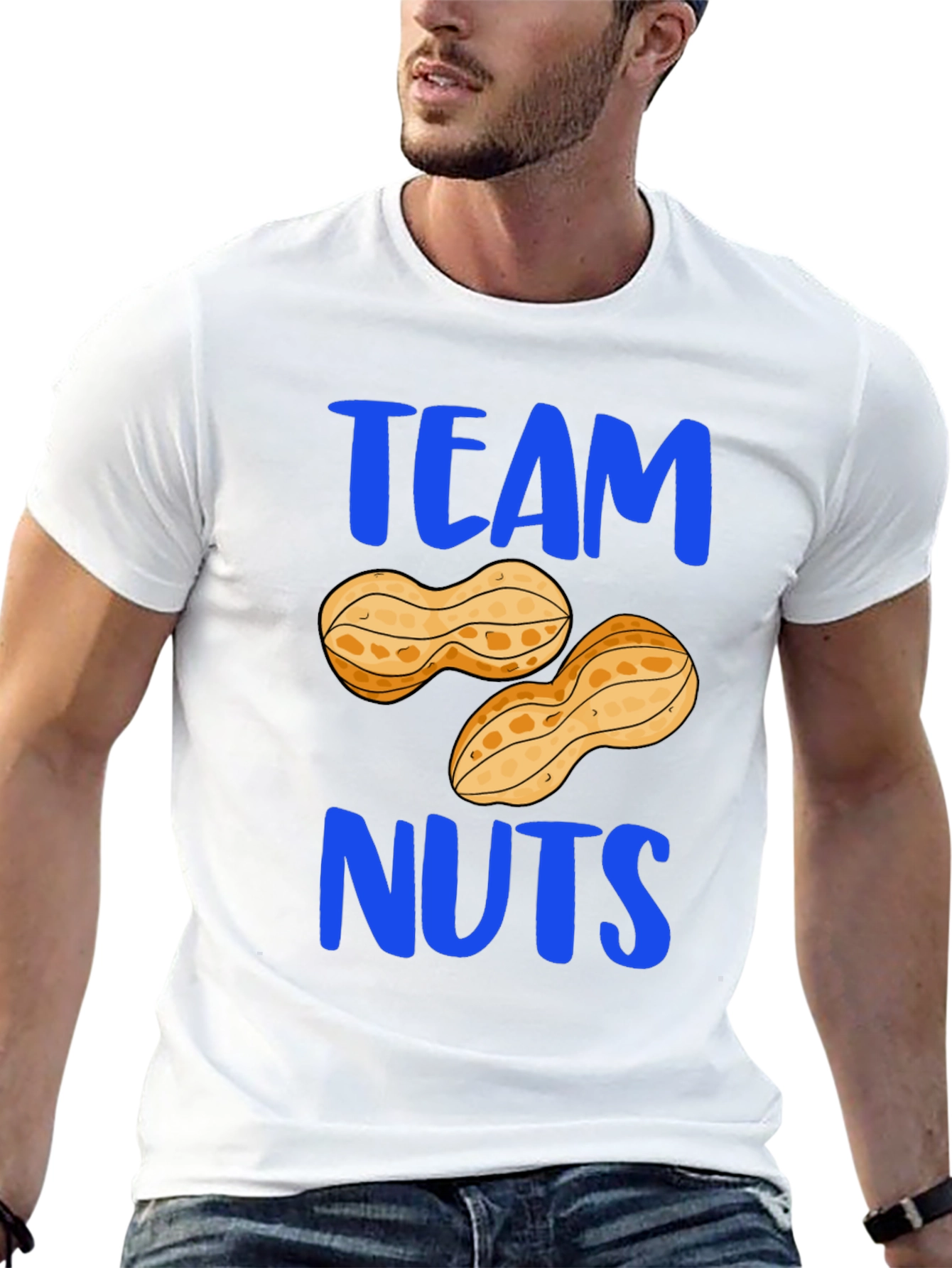 Camiseta Hombre Negra Team Nuts Divertida