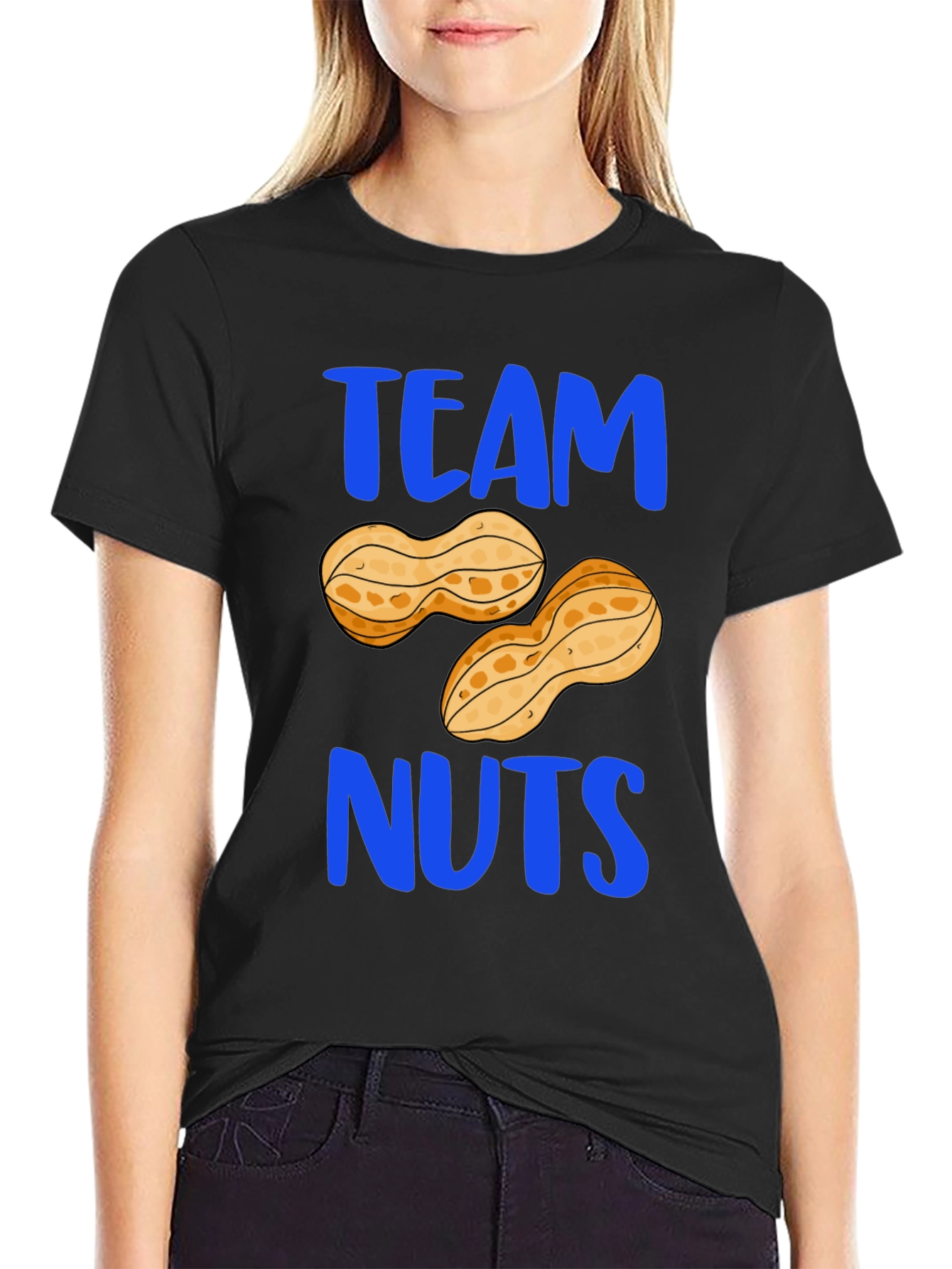 Camiseta Hombre Negra Team Nuts Divertida