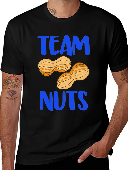 Camiseta Hombre Negra Team Nuts Divertida