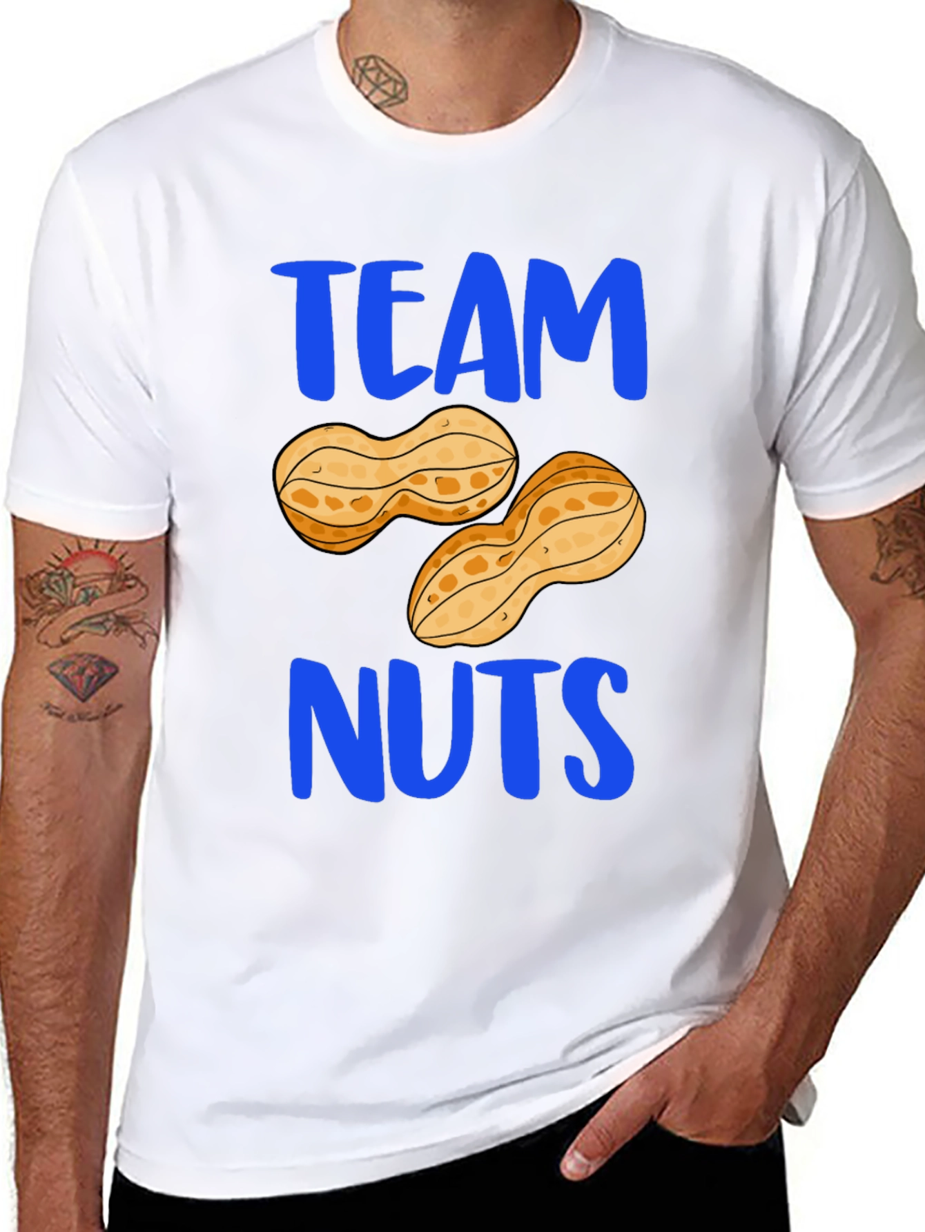 Camiseta Hombre Negra Team Nuts Divertida
