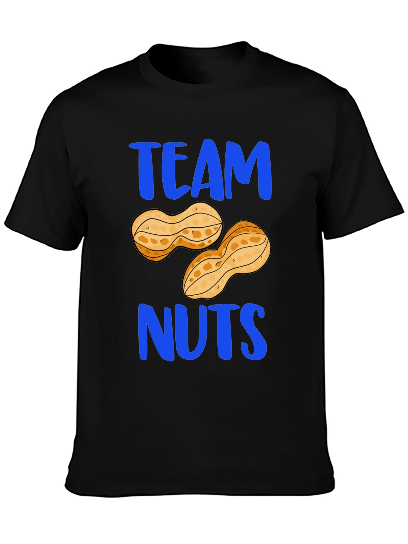 Camiseta Hombre Negra Team Nuts Divertida