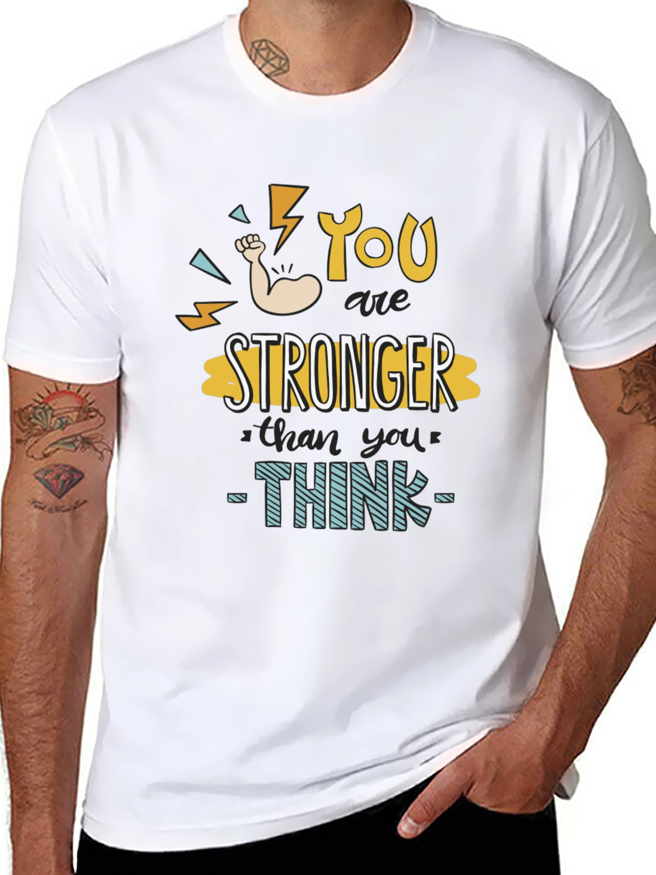 Camiseta Negra Motivacional Eres Más Fuerte
