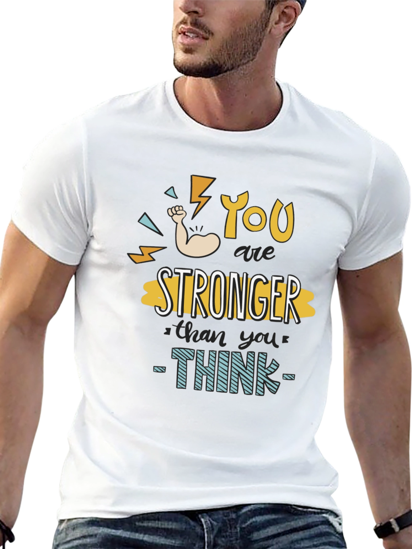 Camiseta Negra Motivacional Eres Más Fuerte