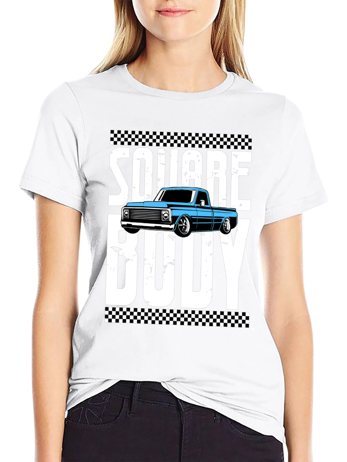 Camiseta Hombre Square Body Coche Clásico