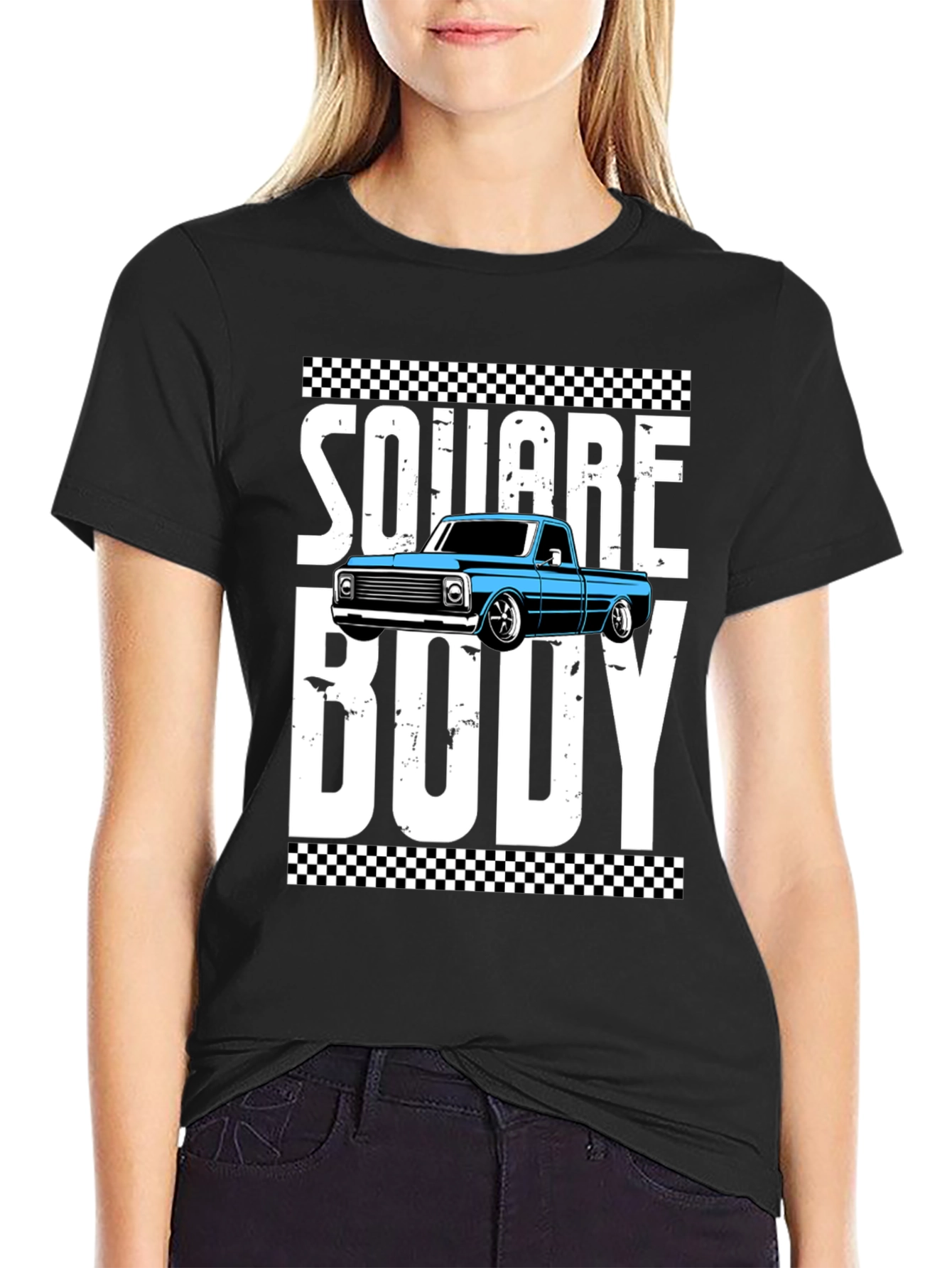 Camiseta Hombre Square Body Coche Clásico