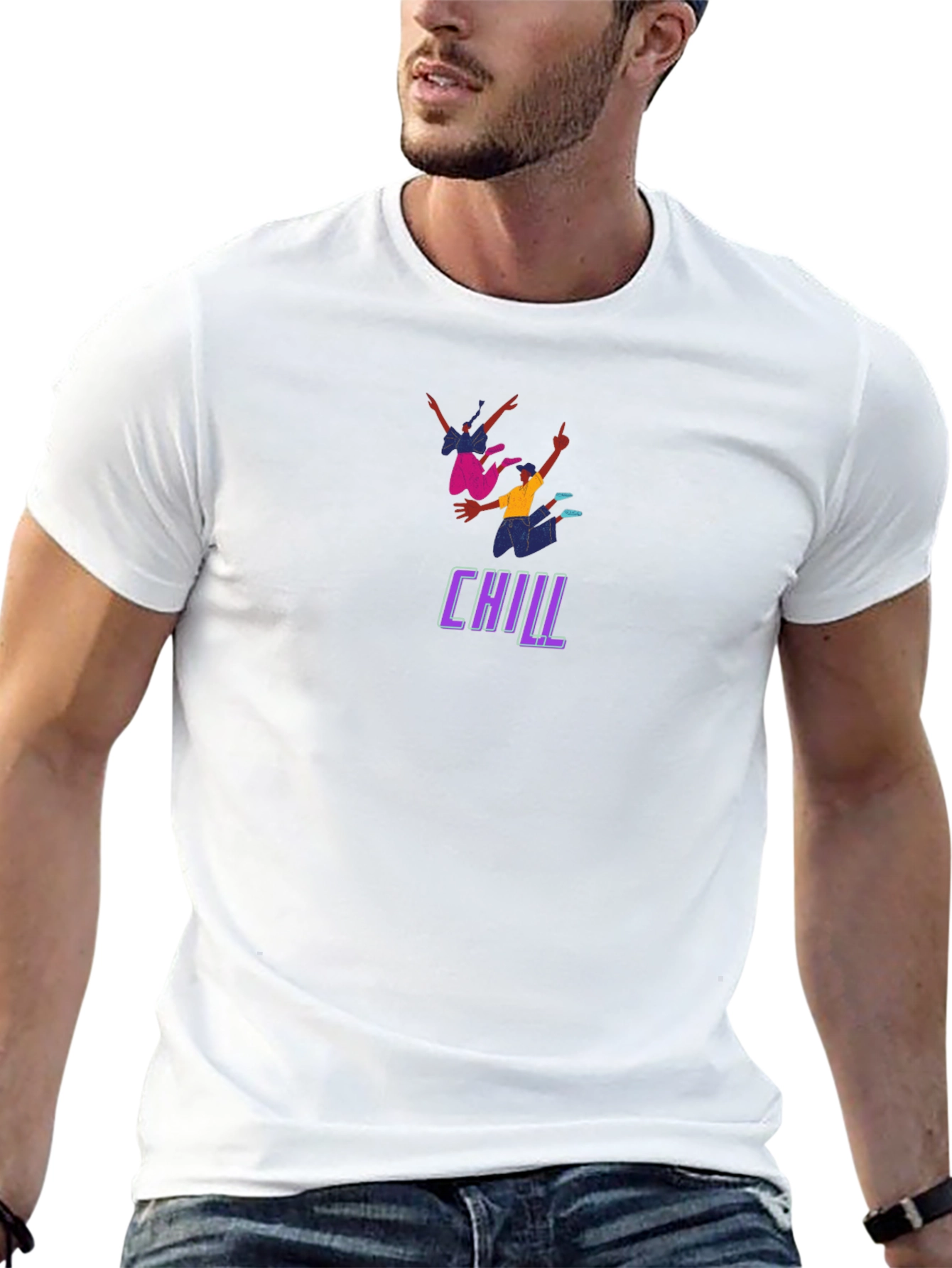 Camiseta Negra Chill para Hombre