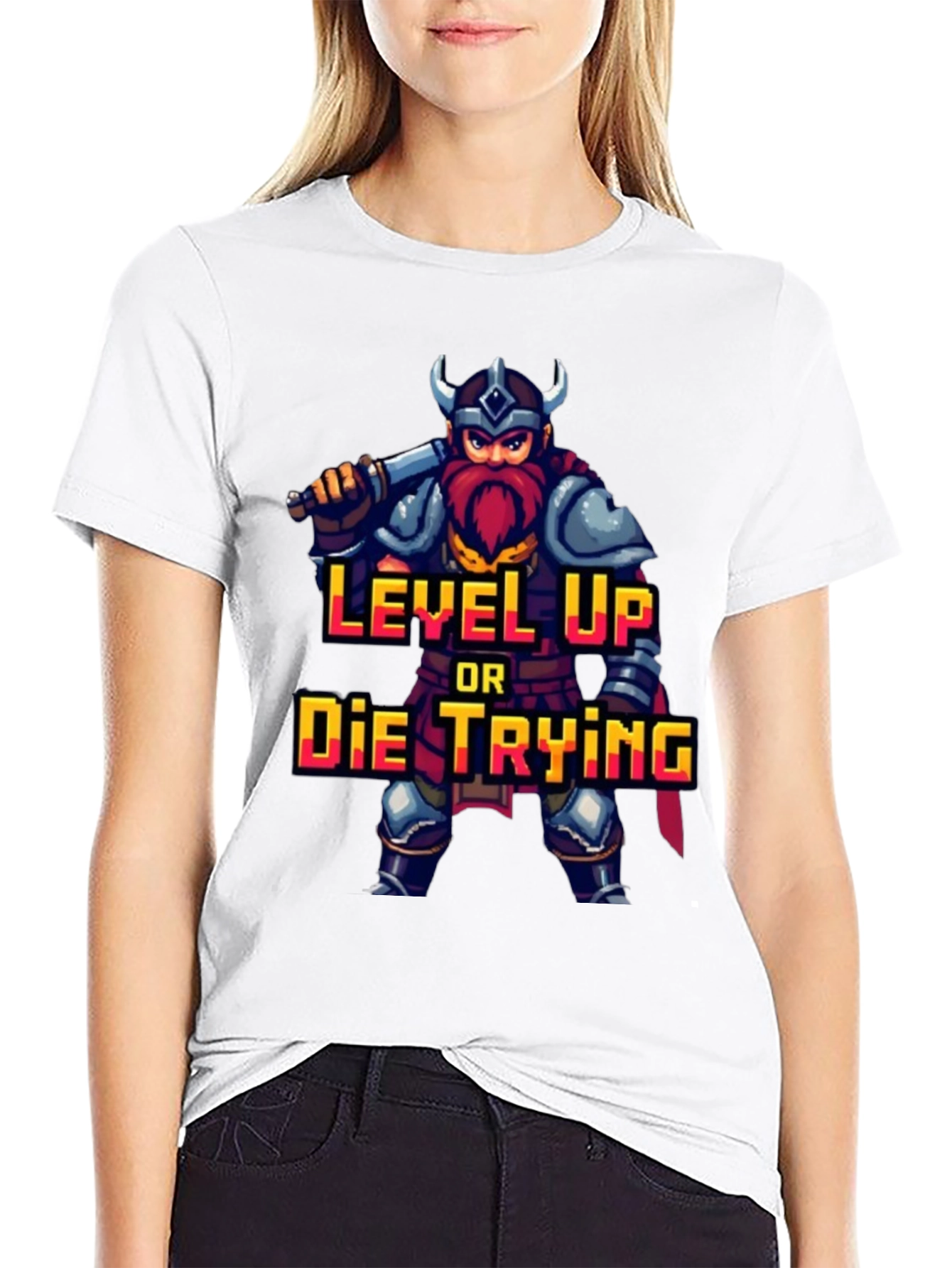 Camiseta Gamer: Sube de Nivel o Muere Intentándolo