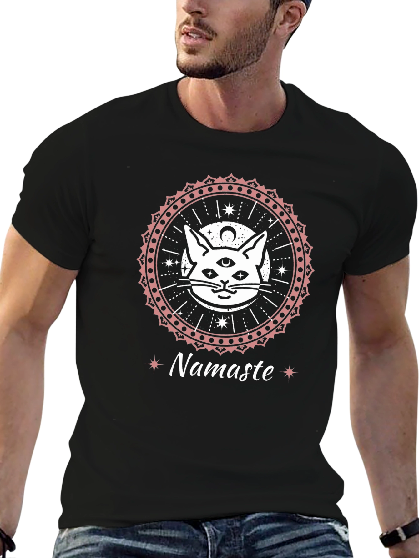Namaste Cat T-Shirt: Third Eye Kitty Yoga Tee