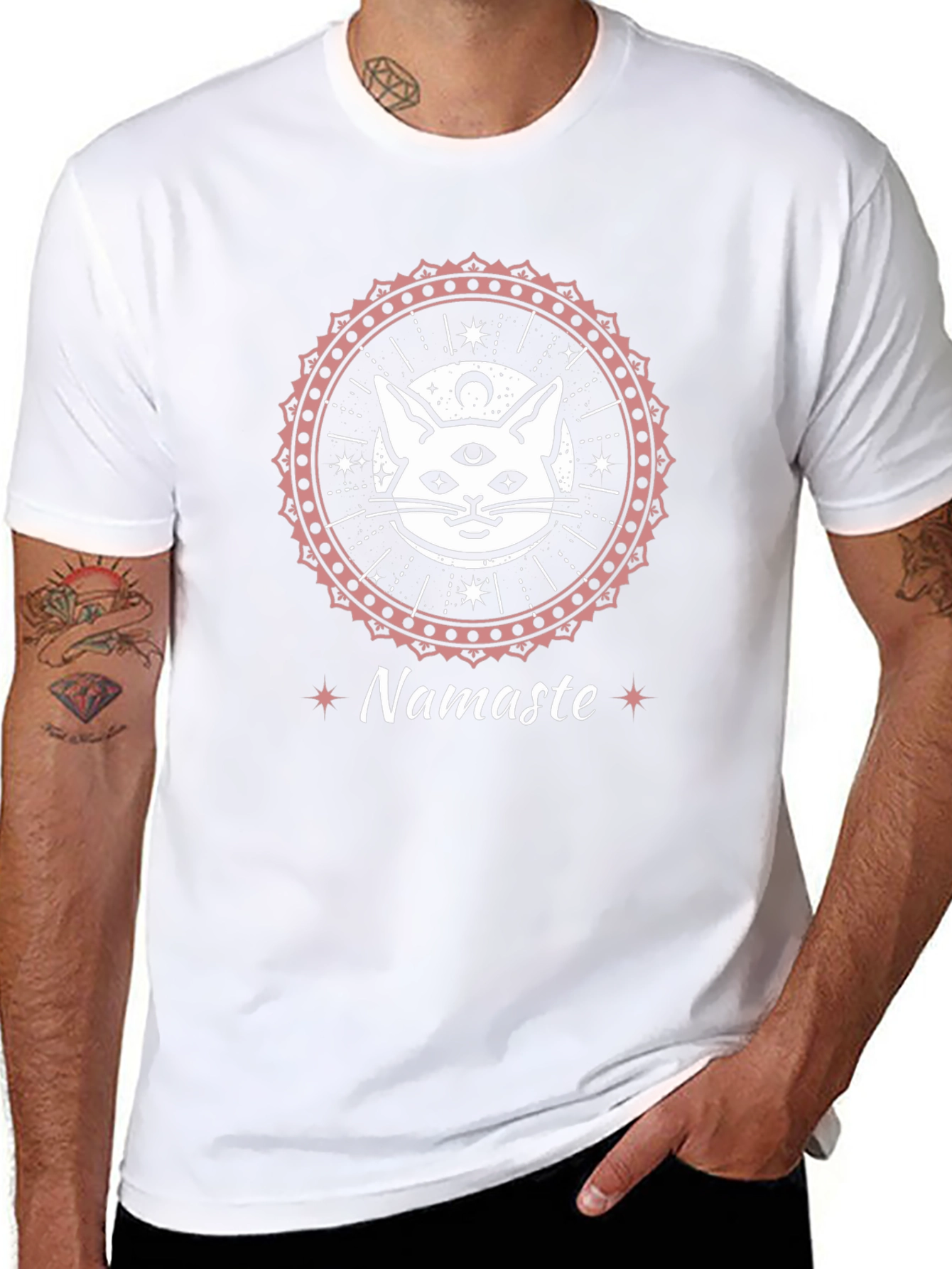 Namaste Cat T-Shirt: Third Eye Kitty Yoga Tee