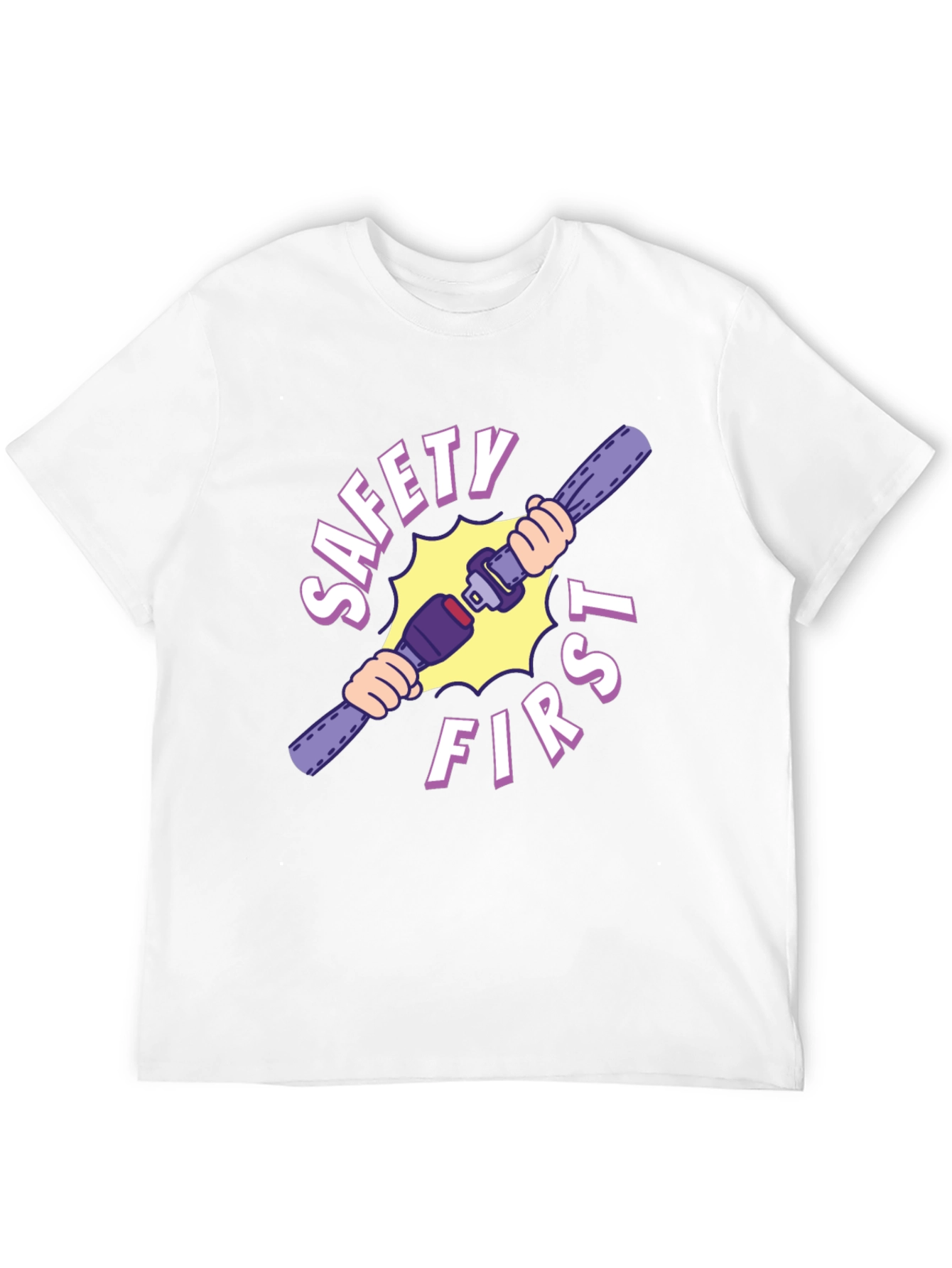 Camiseta Negra Safety First con Cinturón de Seguridad
