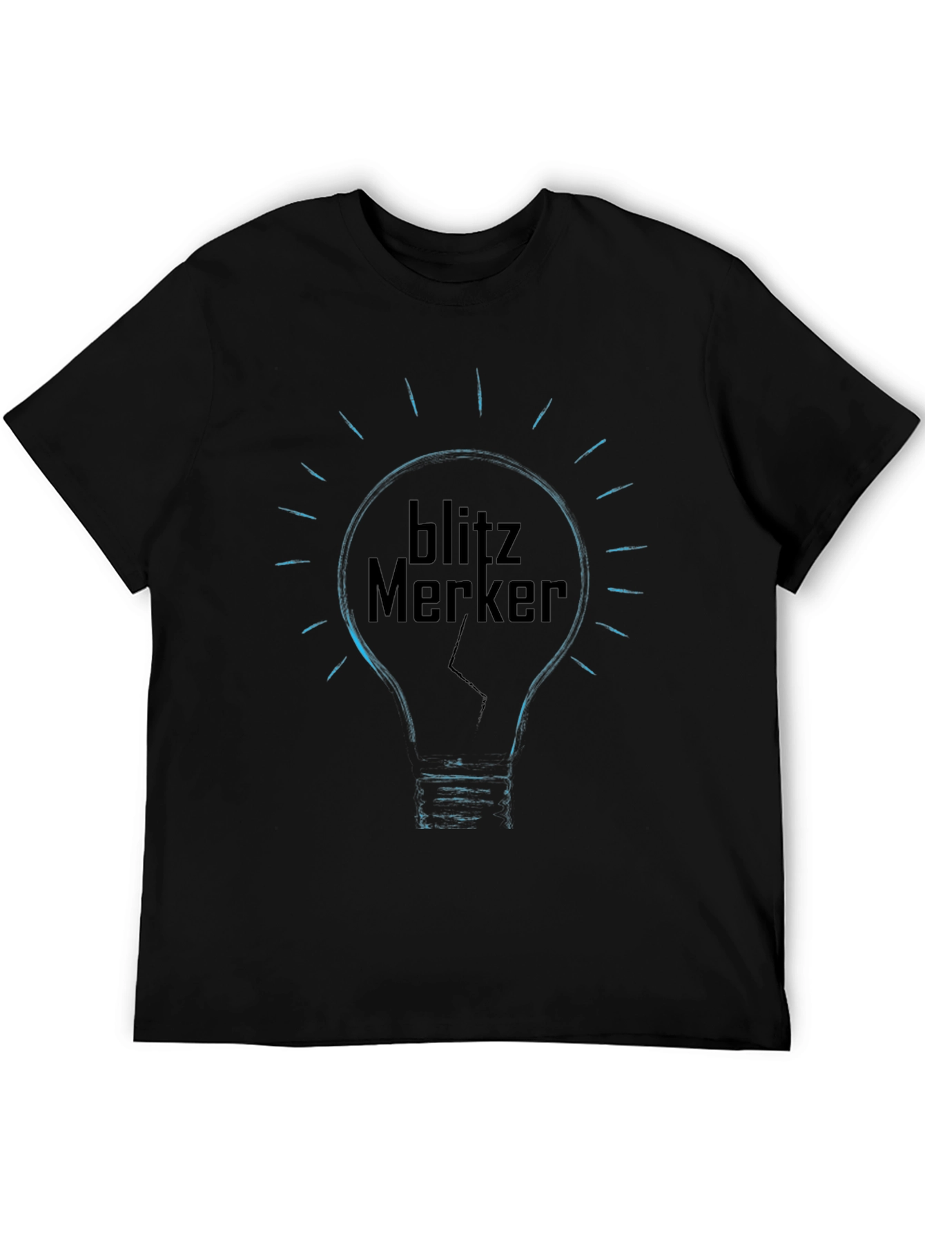 Camiseta Negra Blitz Merker Diseño Bombilla