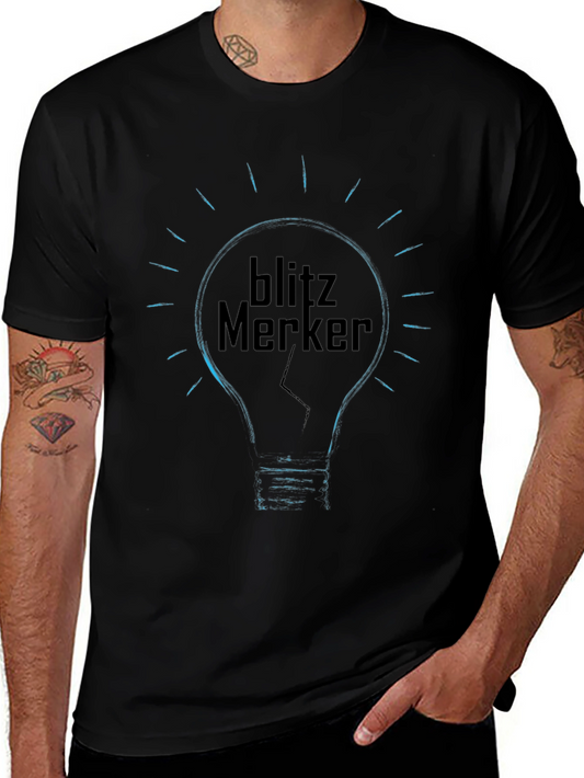 Camiseta Negra Blitz Merker Diseño Bombilla