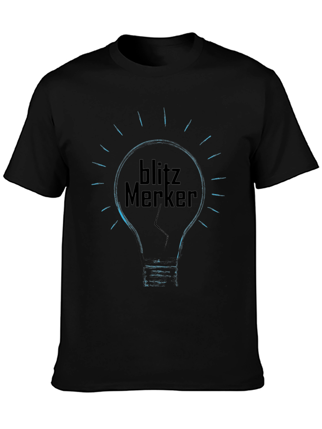 Camiseta Negra Blitz Merker Diseño Bombilla
