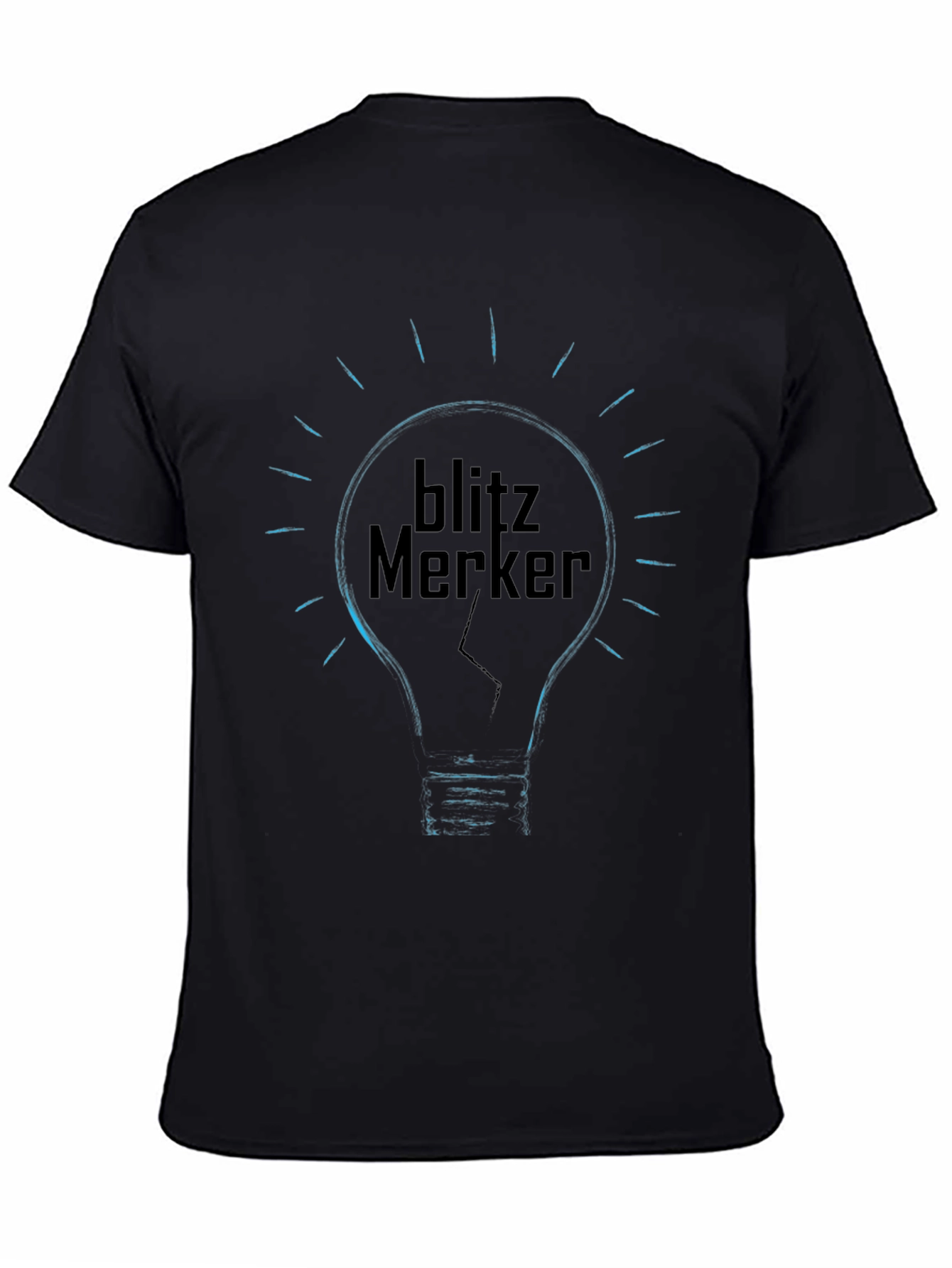 Camiseta Negra Blitz Merker Diseño Bombilla