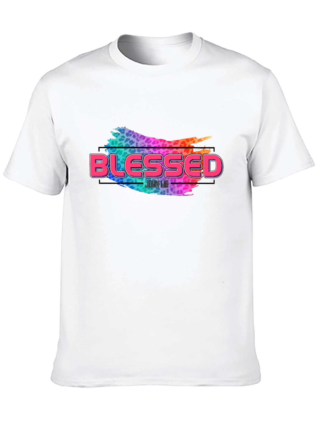 Camiseta Negra Blessed Diseño Abstracto