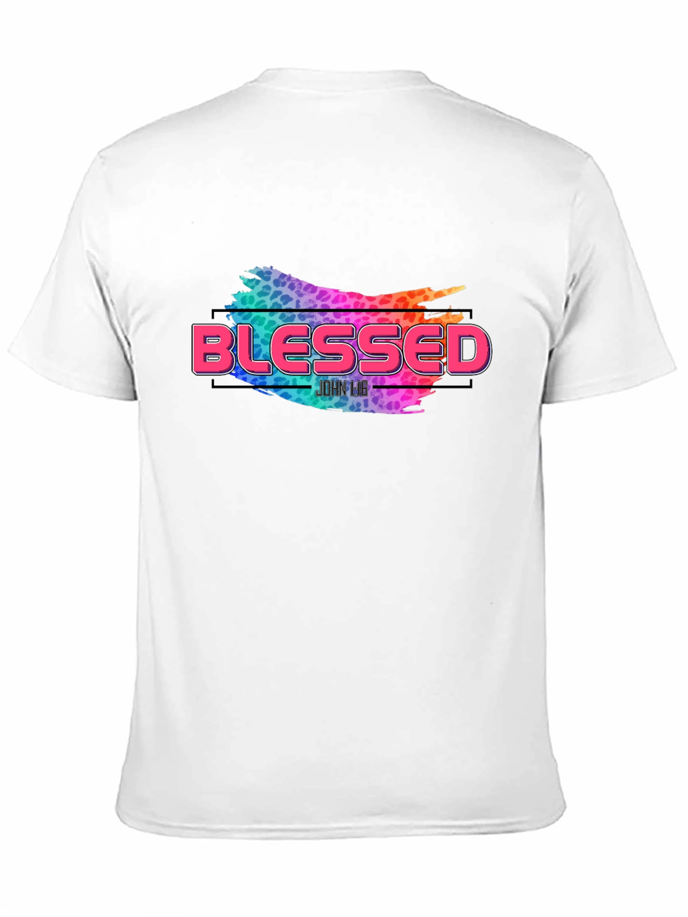 Camiseta Negra Blessed Diseño Abstracto