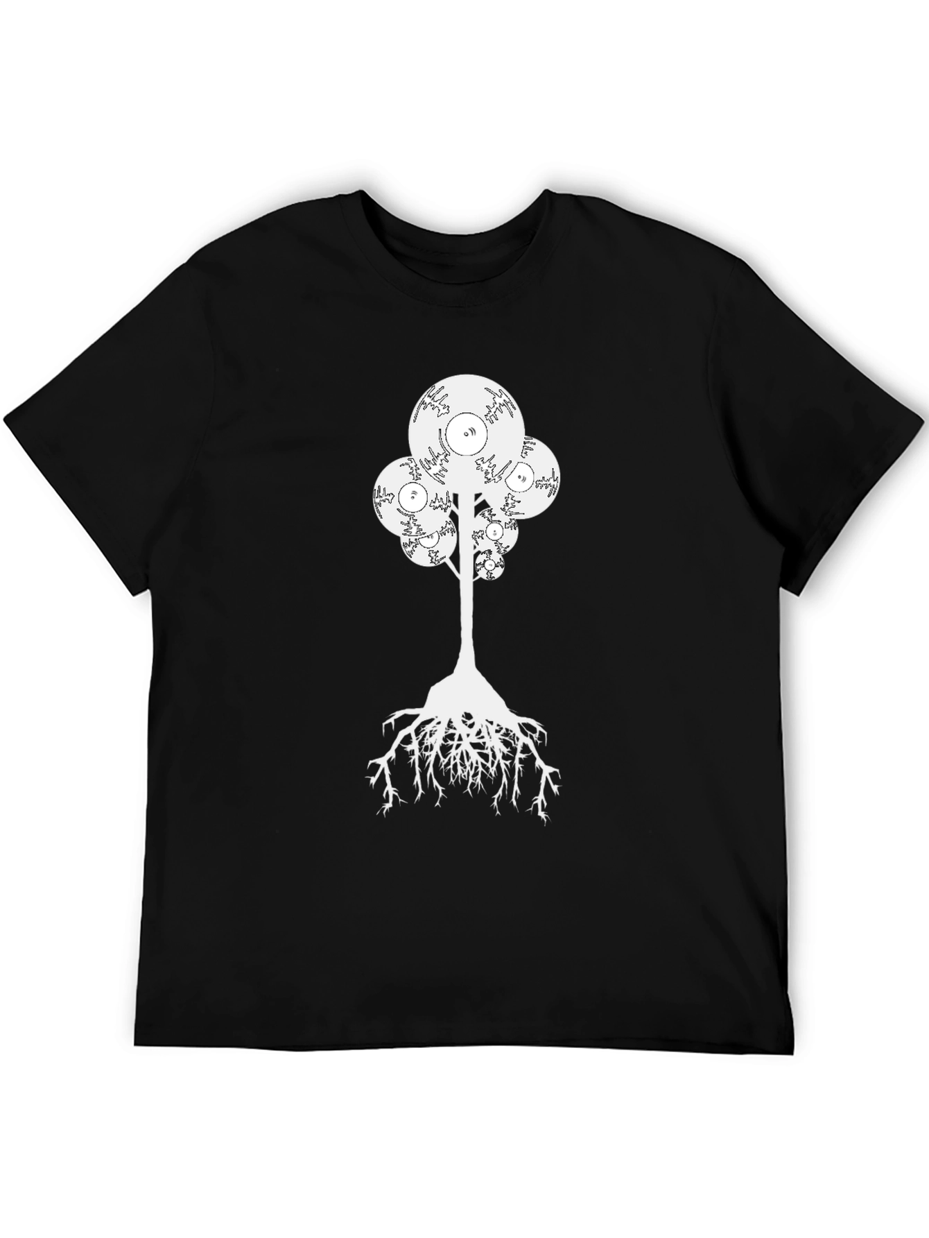 Camiseta Negra Árbol de Vinilos Única y Original