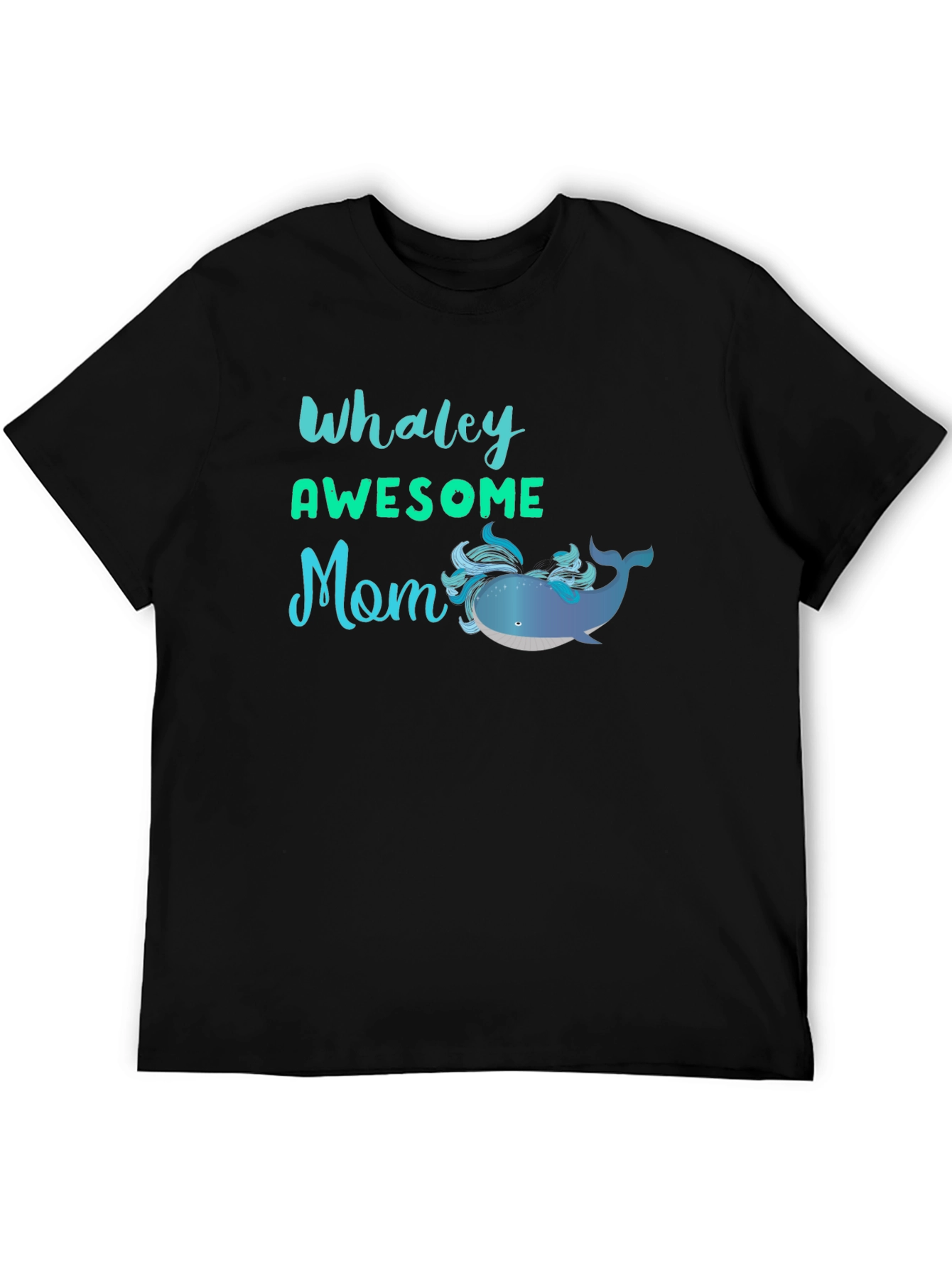 Camiseta Negra Whaley Awesome Mom para Mamá