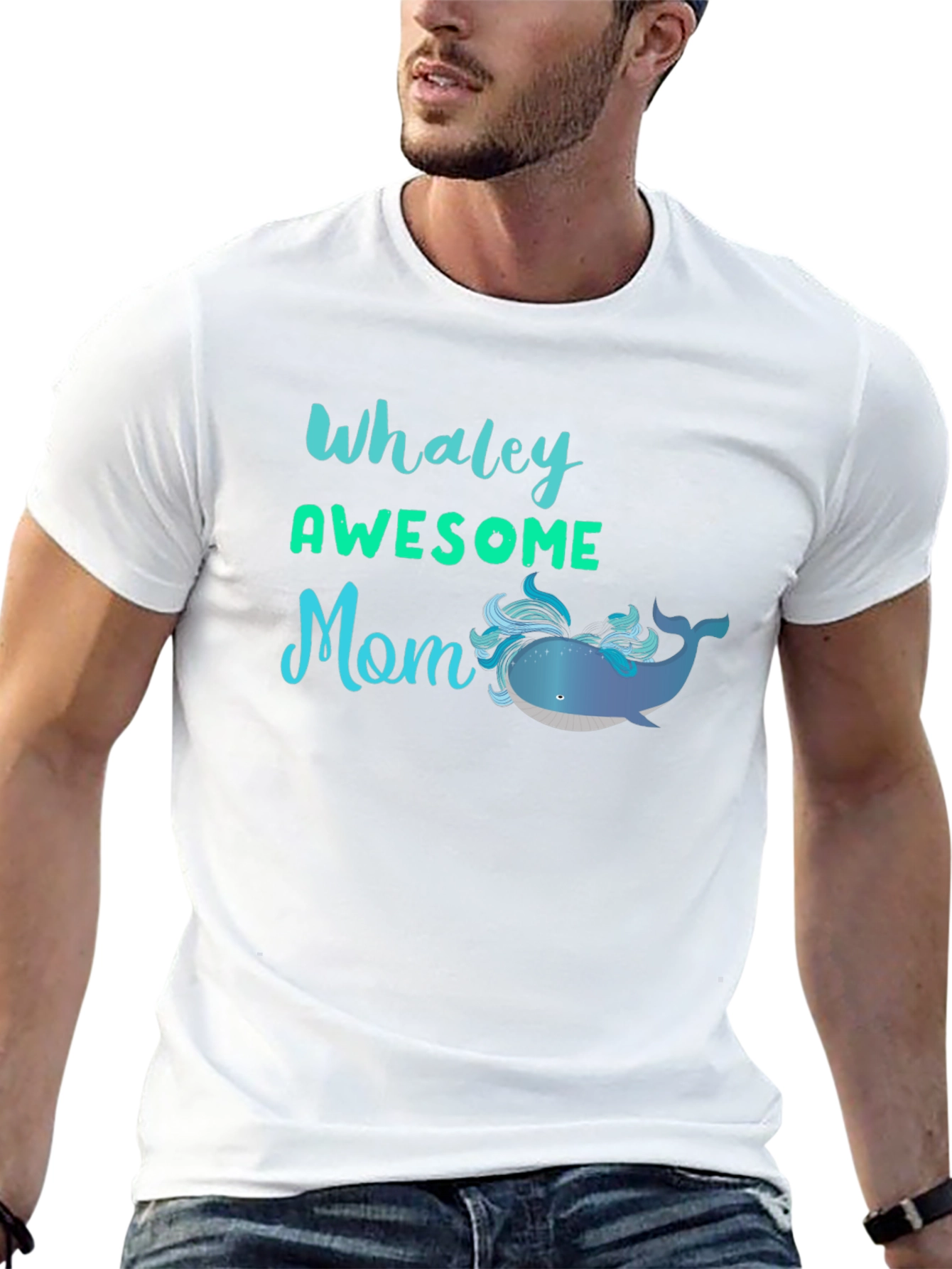 Camiseta Negra Whaley Awesome Mom para Mamá