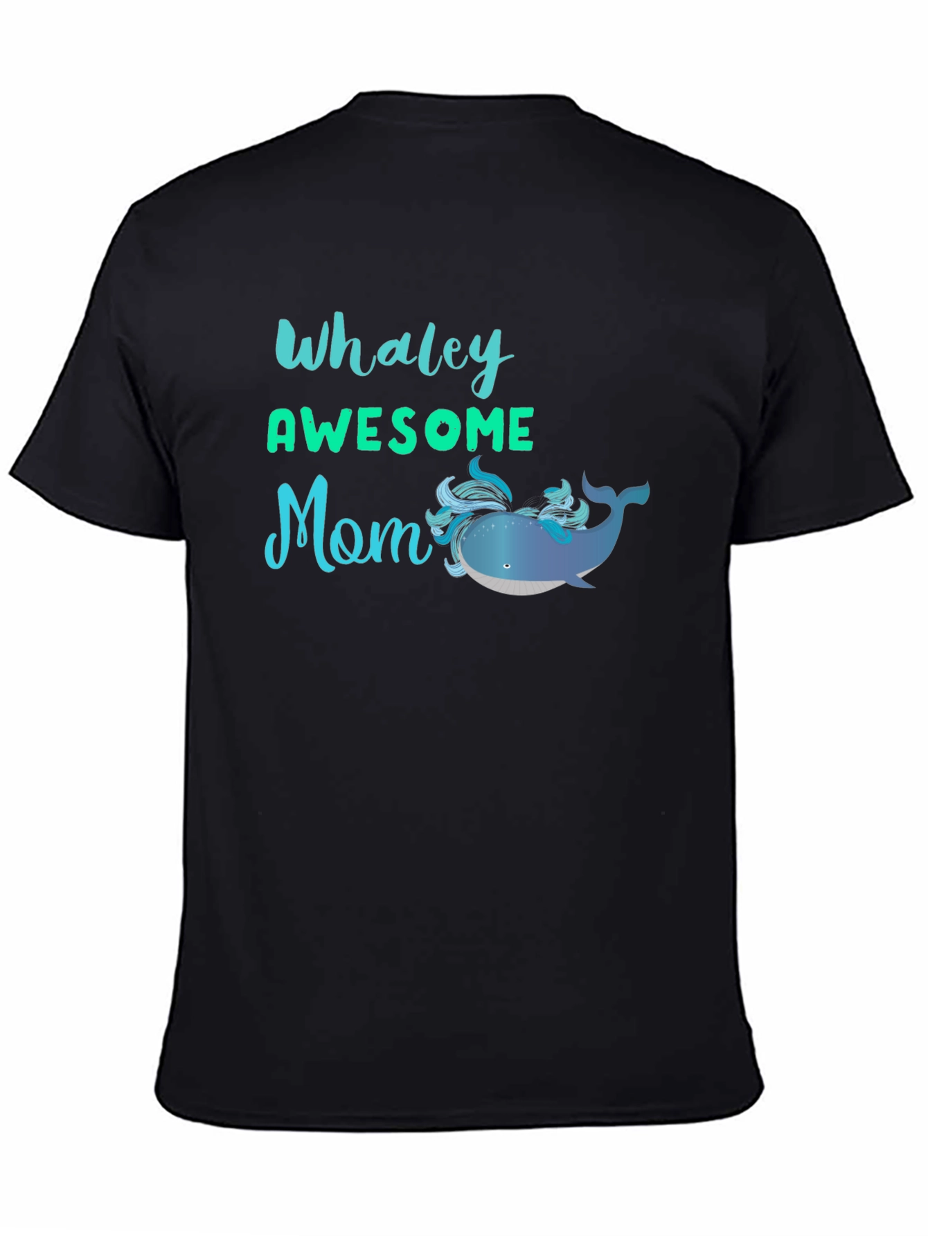 Camiseta Negra Whaley Awesome Mom para Mamá