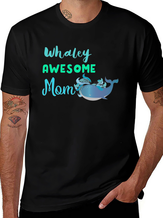 Camiseta Negra Whaley Awesome Mom para Mamá