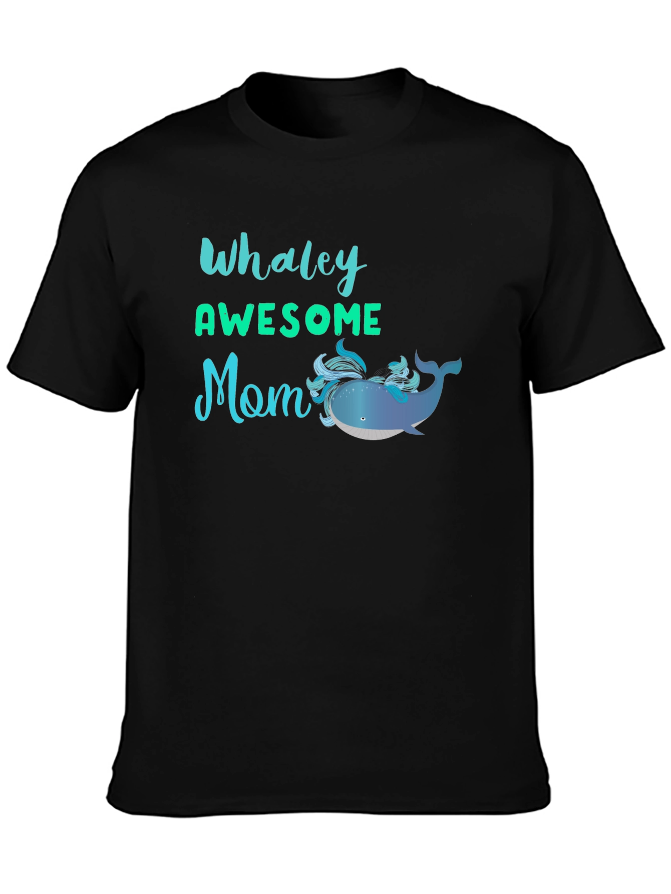 Camiseta Negra Whaley Awesome Mom para Mamá
