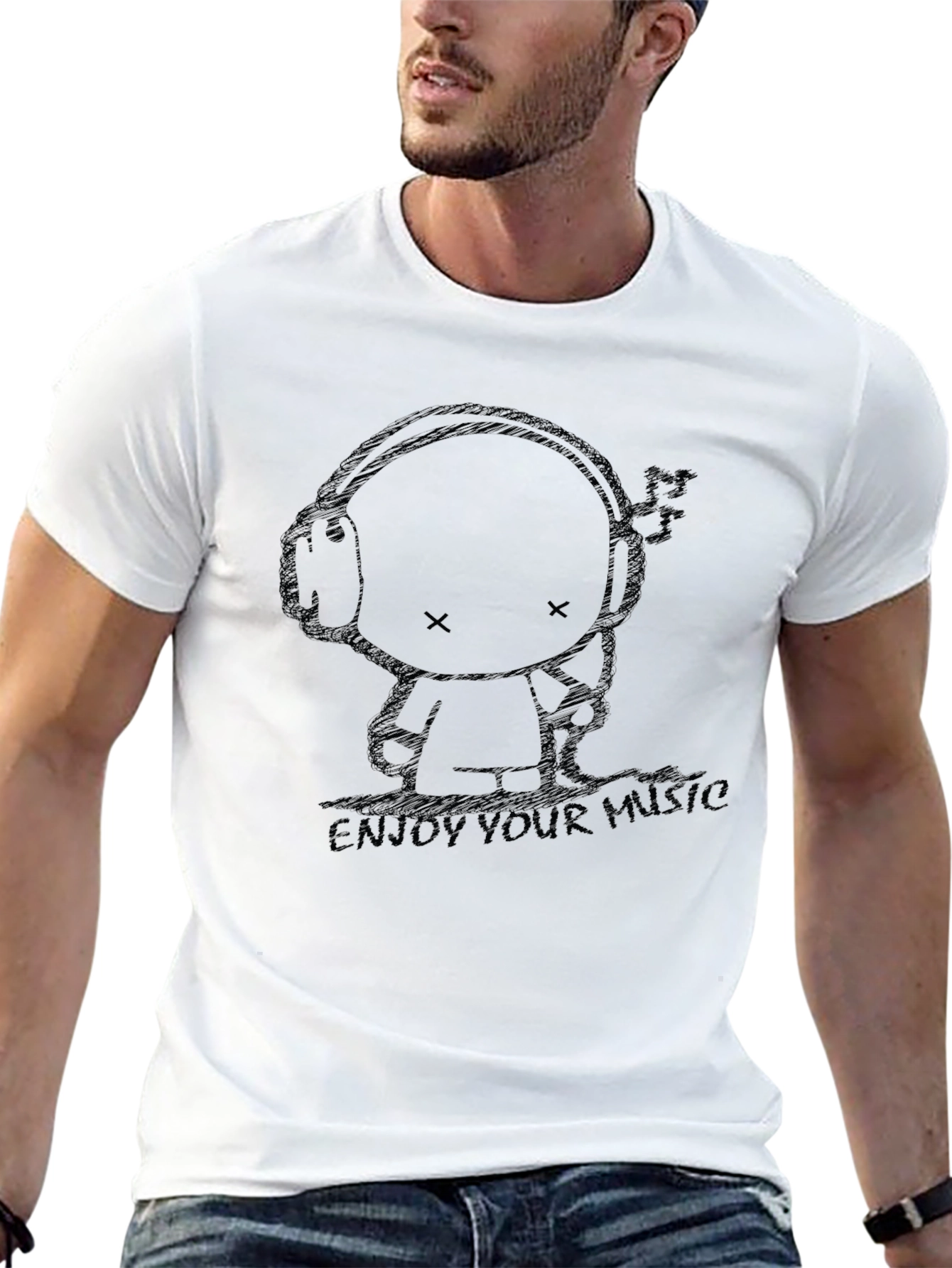 Camiseta Negra Enjoy Your Music Unisex