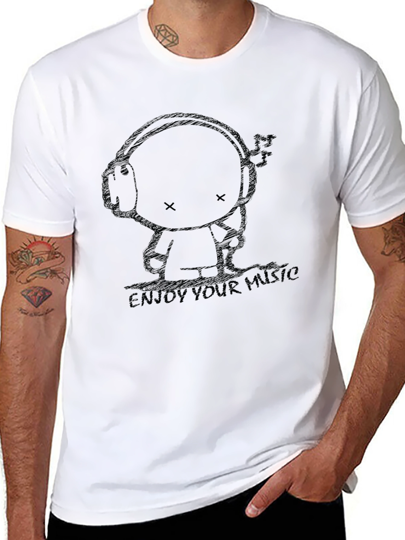 Camiseta Negra Enjoy Your Music Unisex