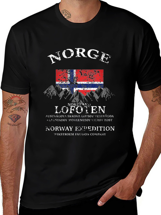 Camiseta Negra Norge Lofoten Expedition