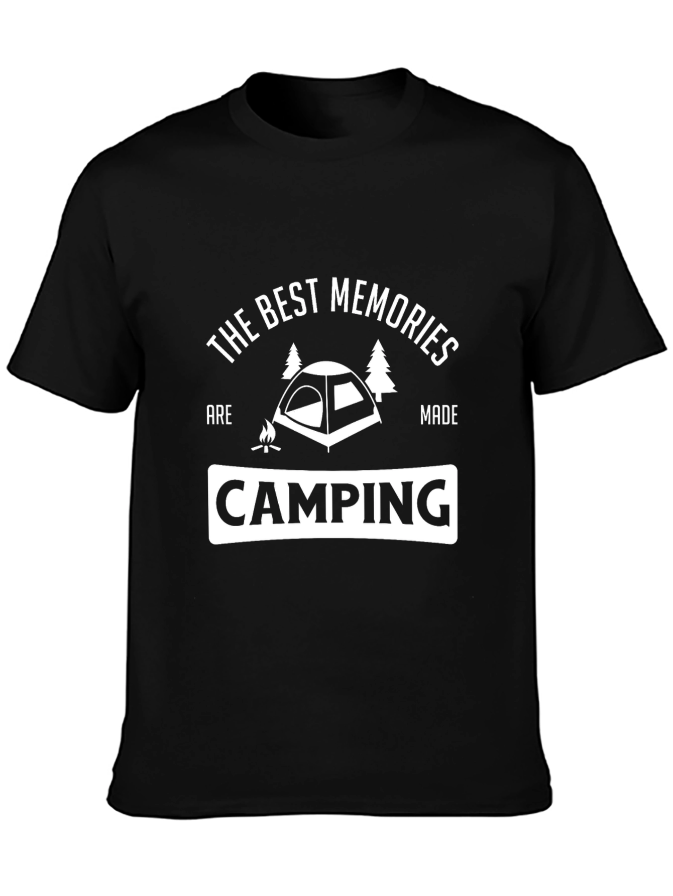 Camiseta Negra Camping: Los Mejores Recuerdos