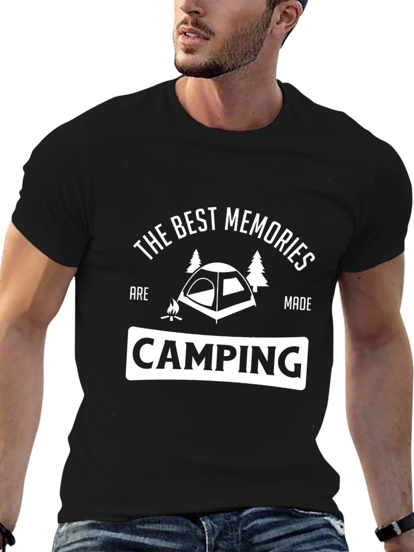 Camiseta Negra Camping: Los Mejores Recuerdos