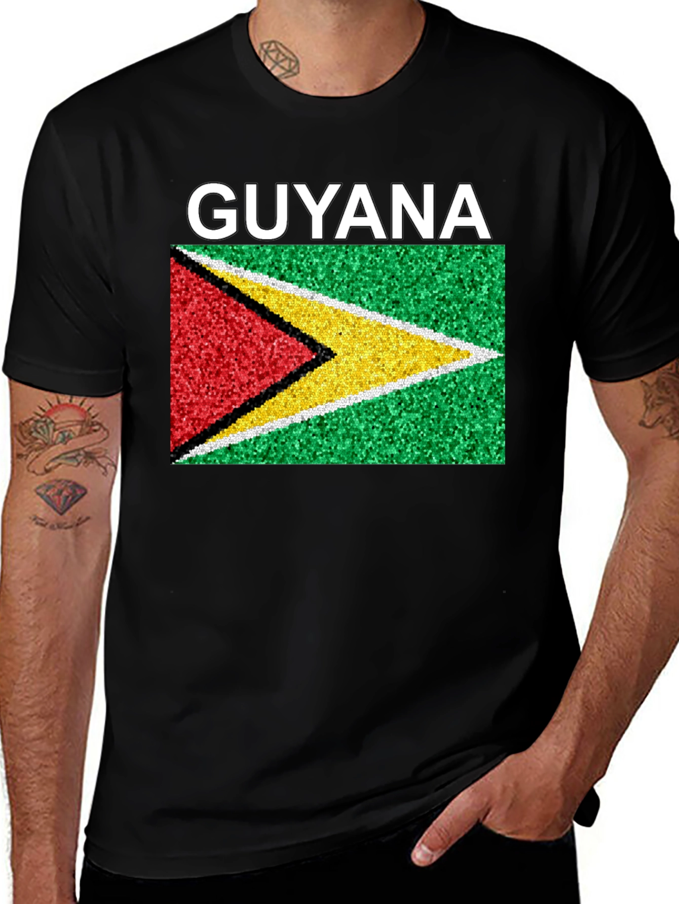 Camiseta Guyana Bandera País Orgullo Moda