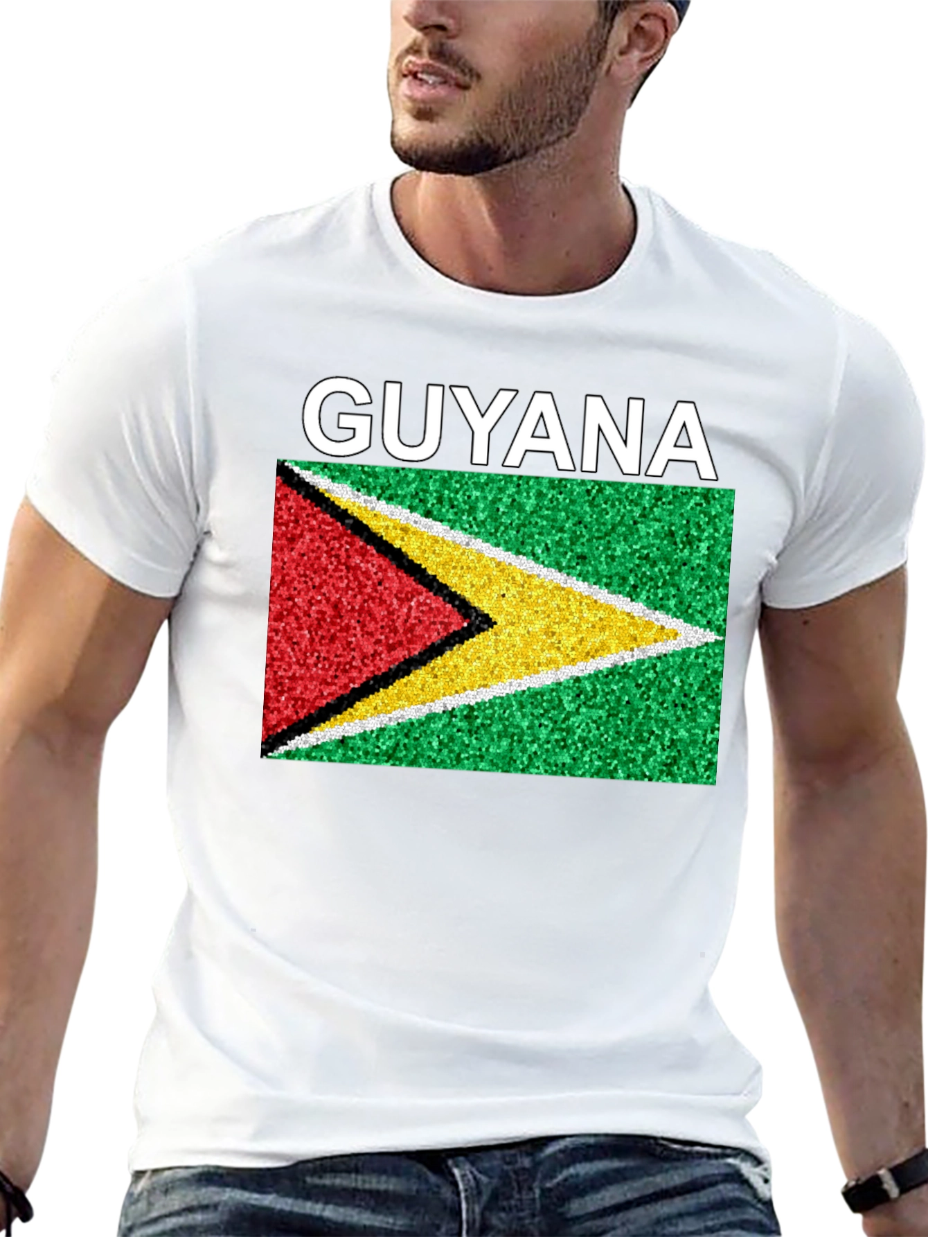 Camiseta Guyana Bandera País Orgullo Moda