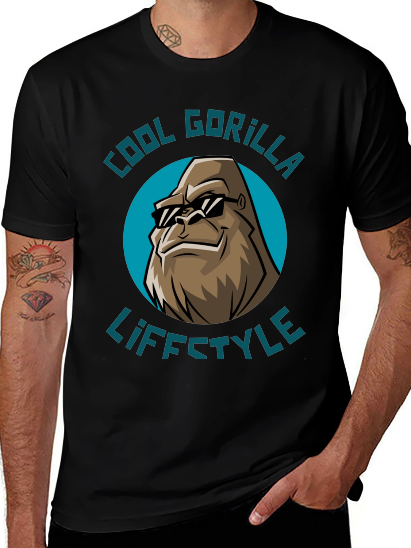 Camiseta Hombre: Cool Gorilla Lifestyle - Estilo Único