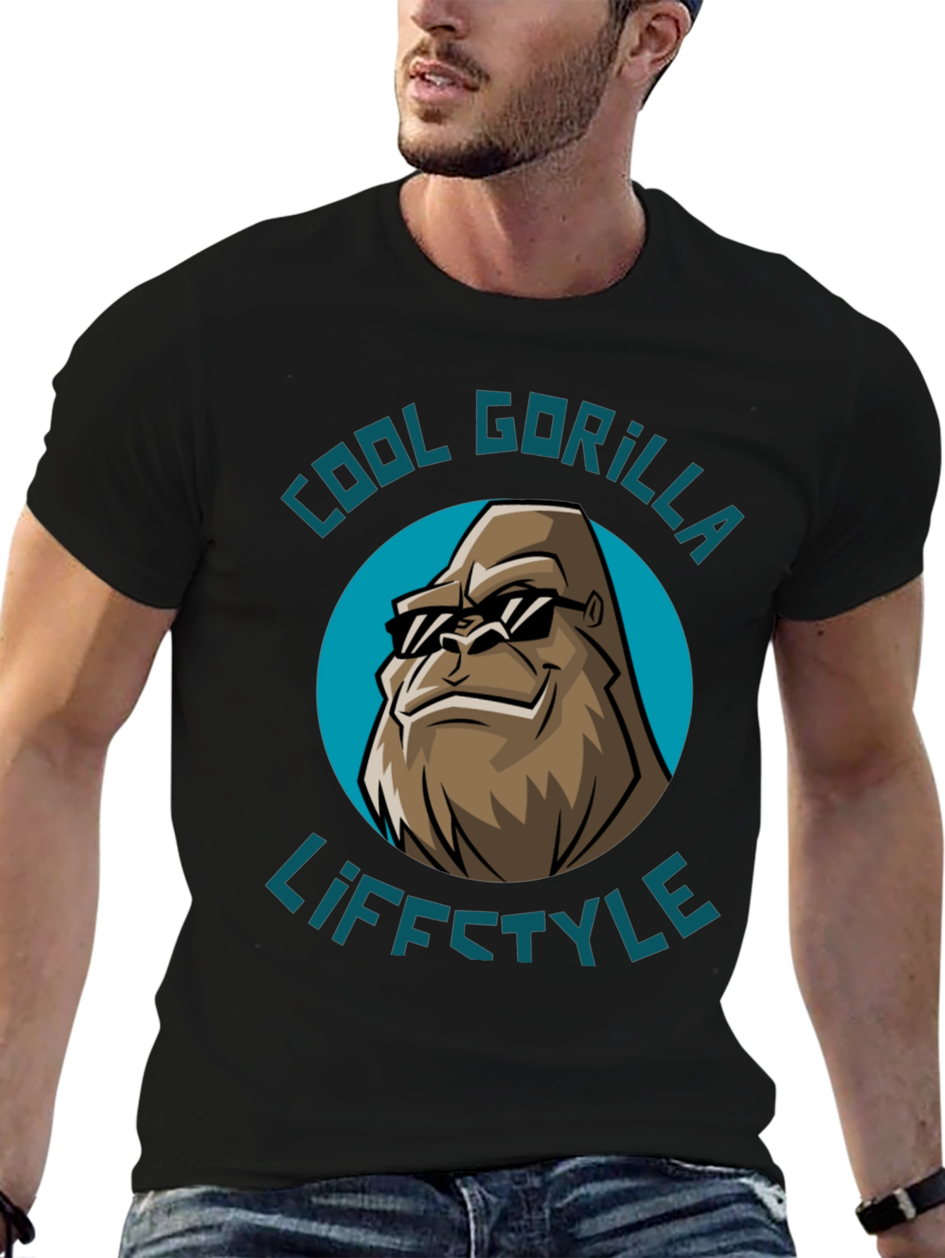 Camiseta Hombre: Cool Gorilla Lifestyle - Estilo Único
