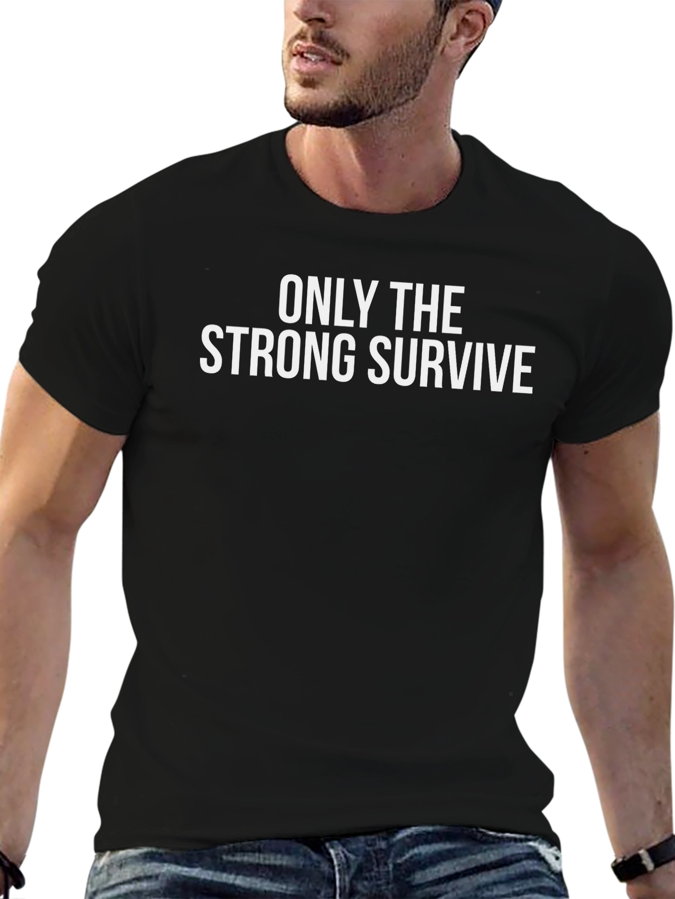 Camiseta Negra: Solo los Fuertes Sobreviven