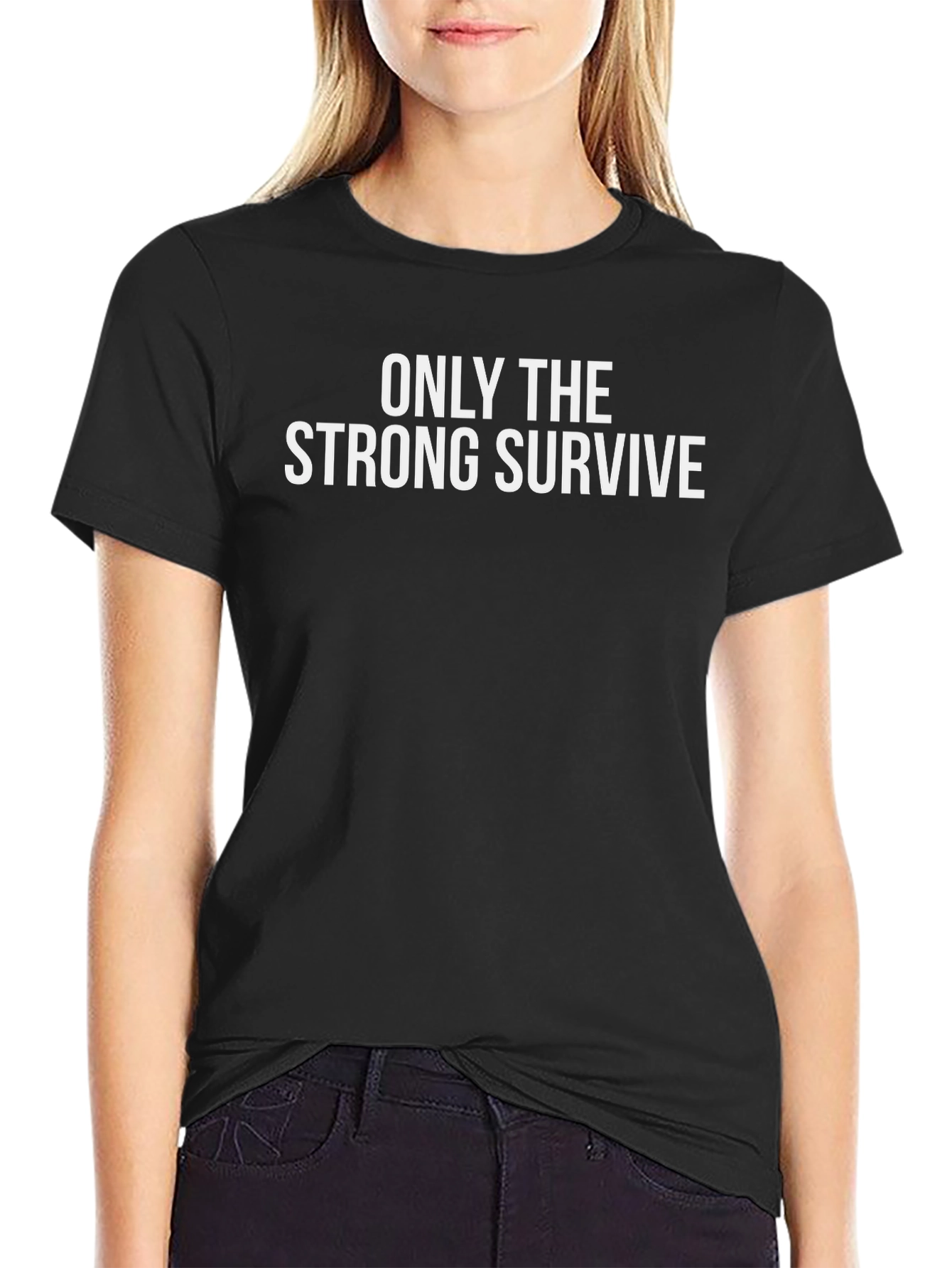Camiseta Negra: Solo los Fuertes Sobreviven
