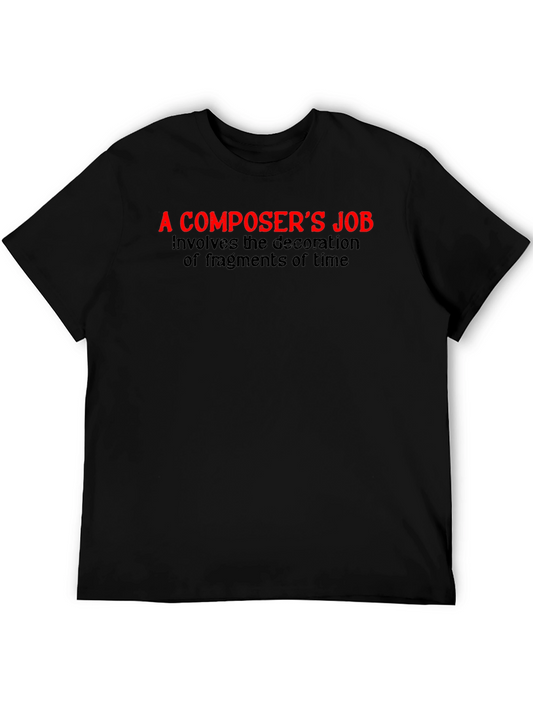 Camiseta Negra: La Labor del Compositor