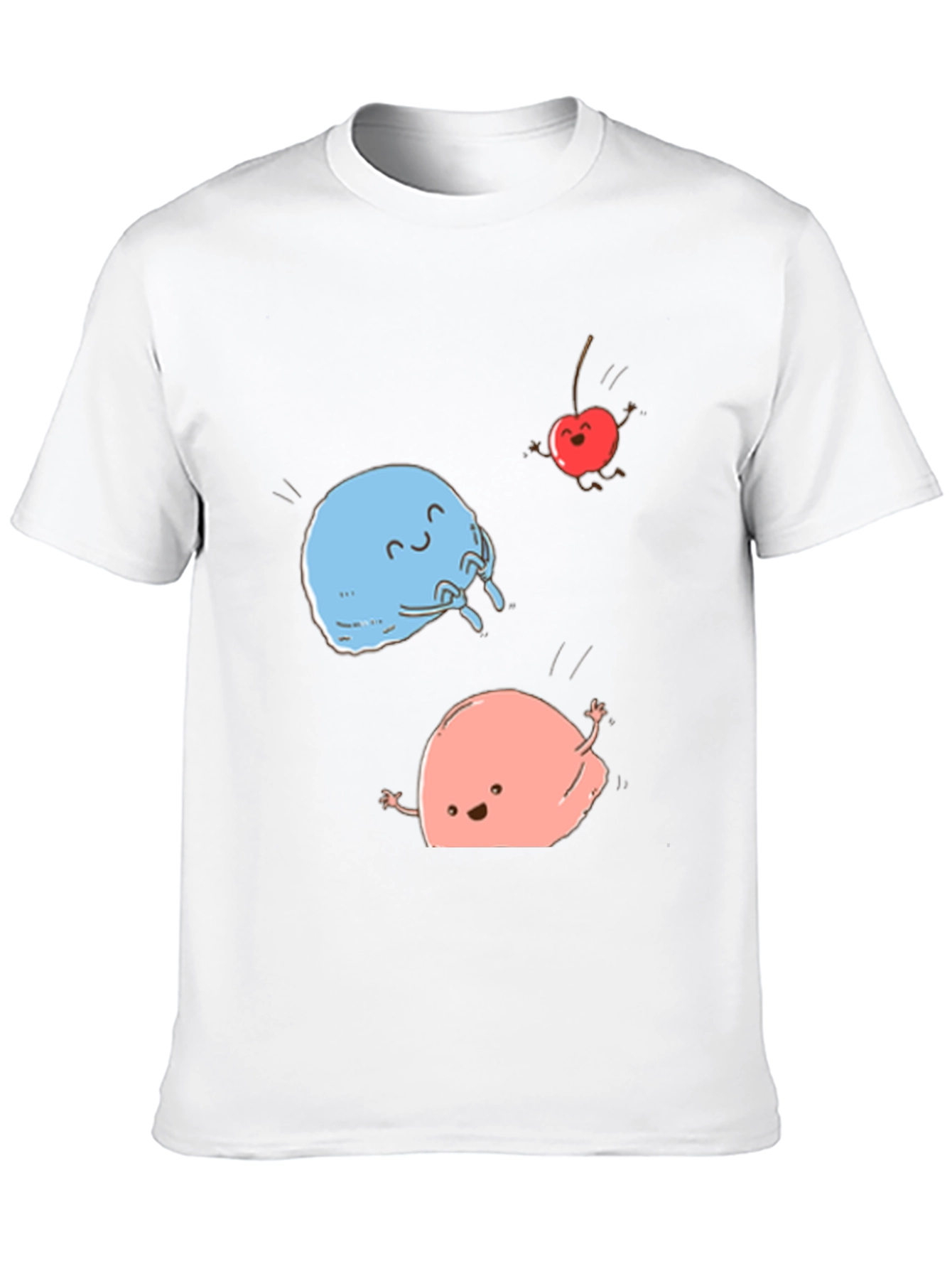 Camiseta Negra con Diseño Animado Frutal