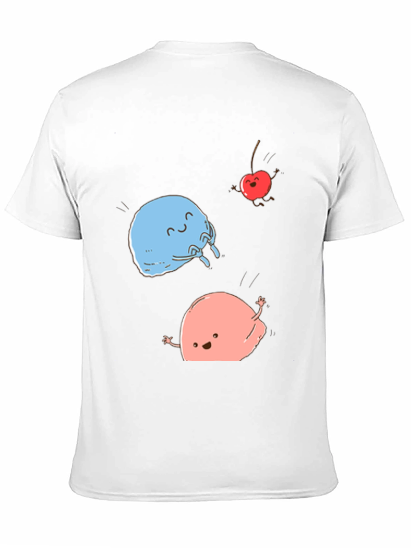 Camiseta Negra con Diseño Animado Frutal