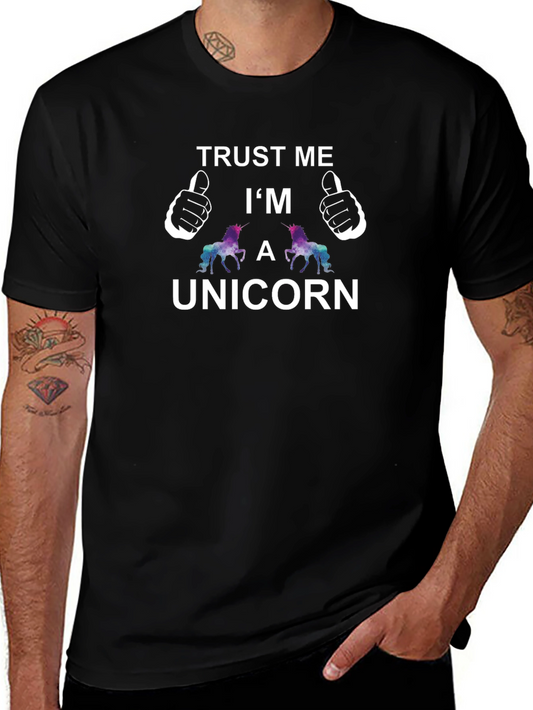 Camiseta Negra Trust Me Im a Unicorn