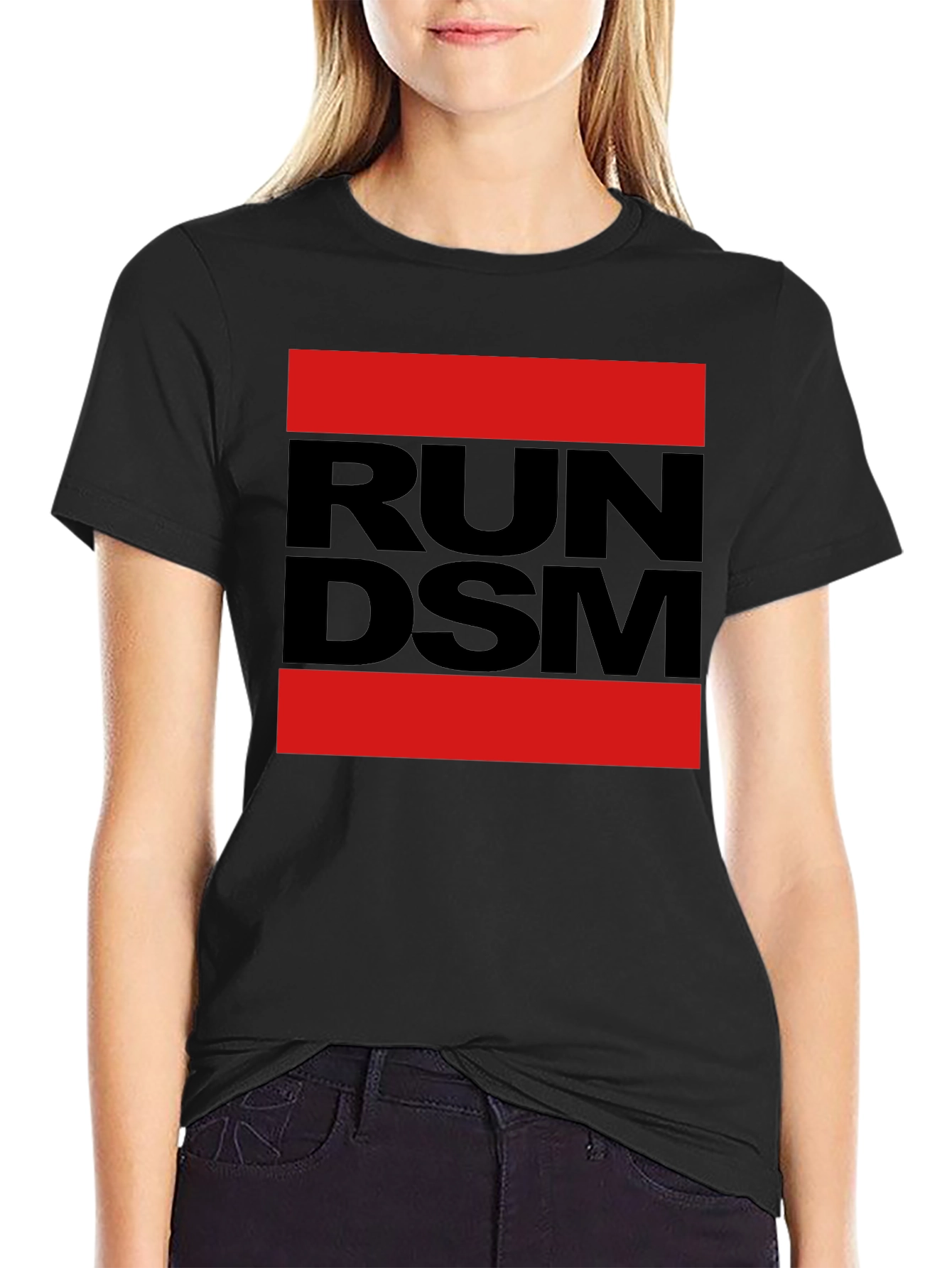 Camiseta RUN DSM Negra y Roja para Hombre