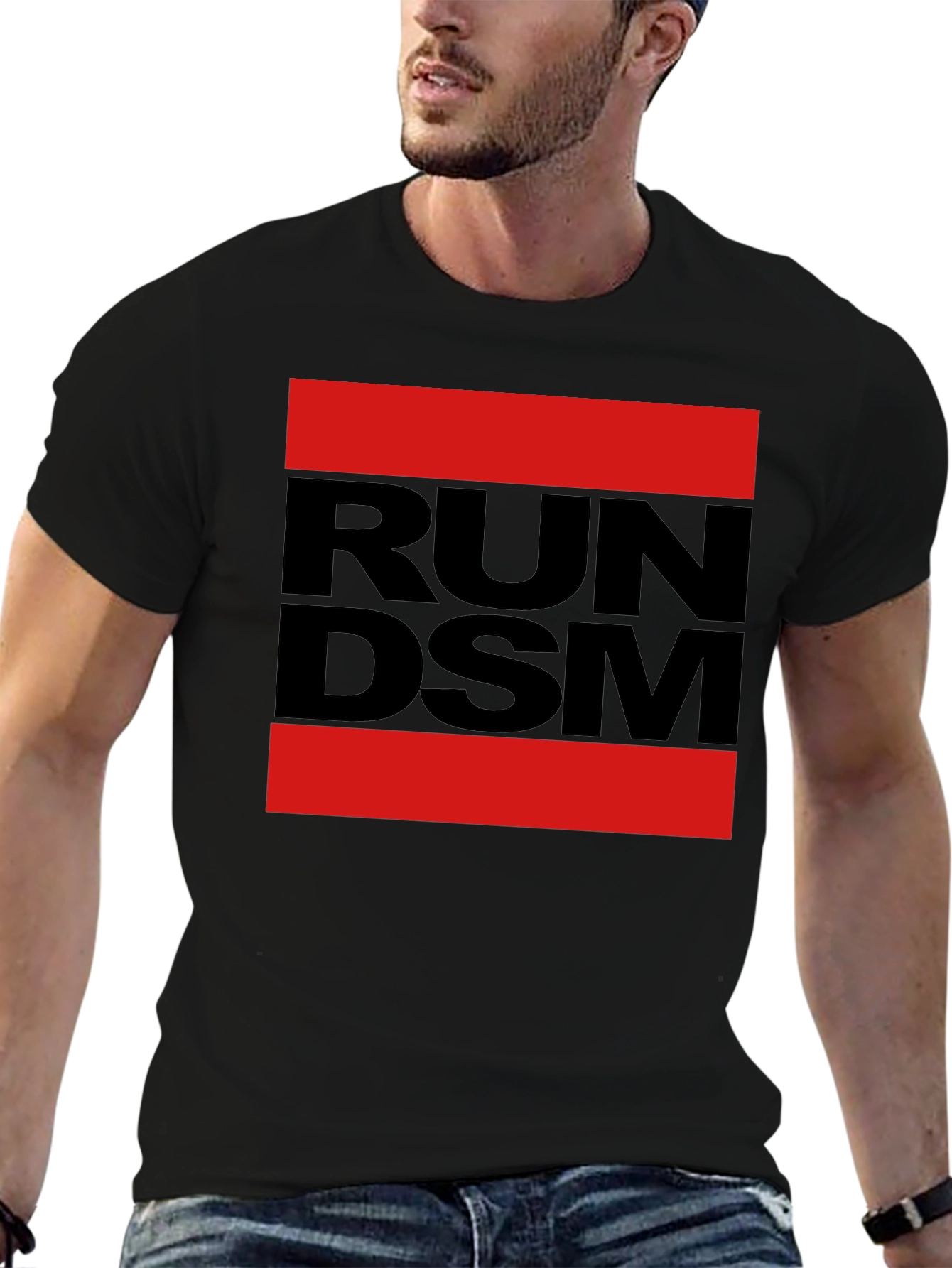 Camiseta RUN DSM Negra y Roja para Hombre