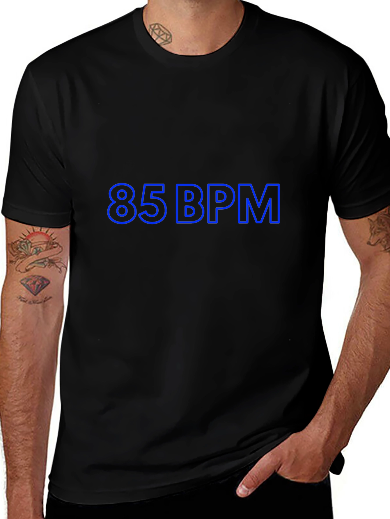 Camiseta Negra con Diseño 85 BPM