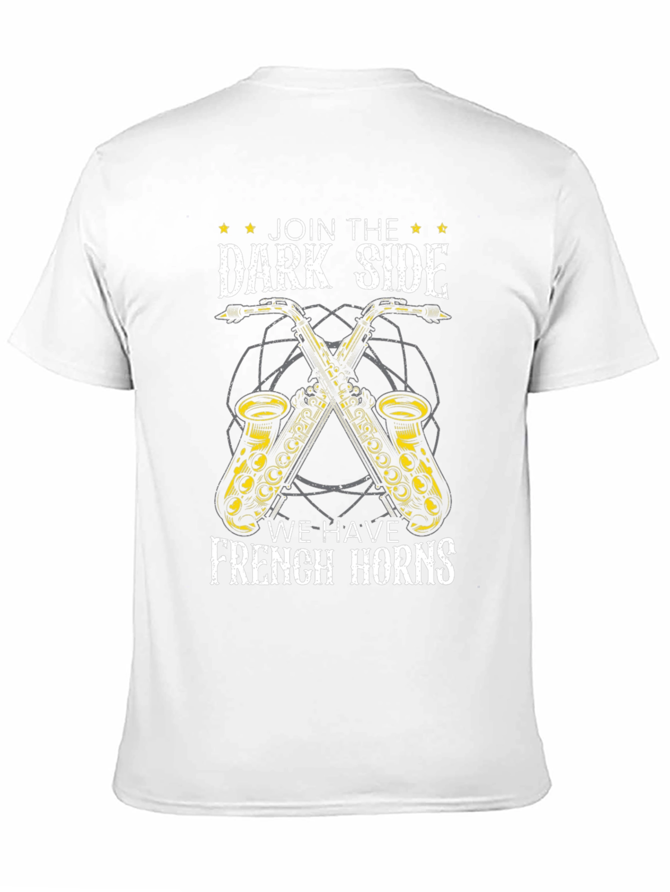 Camiseta Negra Lado Oscuro Saxofones Divertida